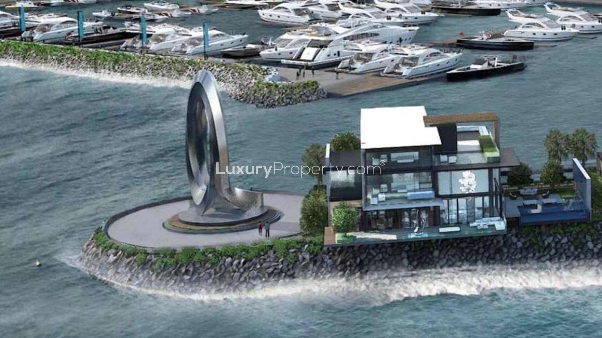 Luxury waterfront villas at Marsa Al Arab Quay Wall, available for sale