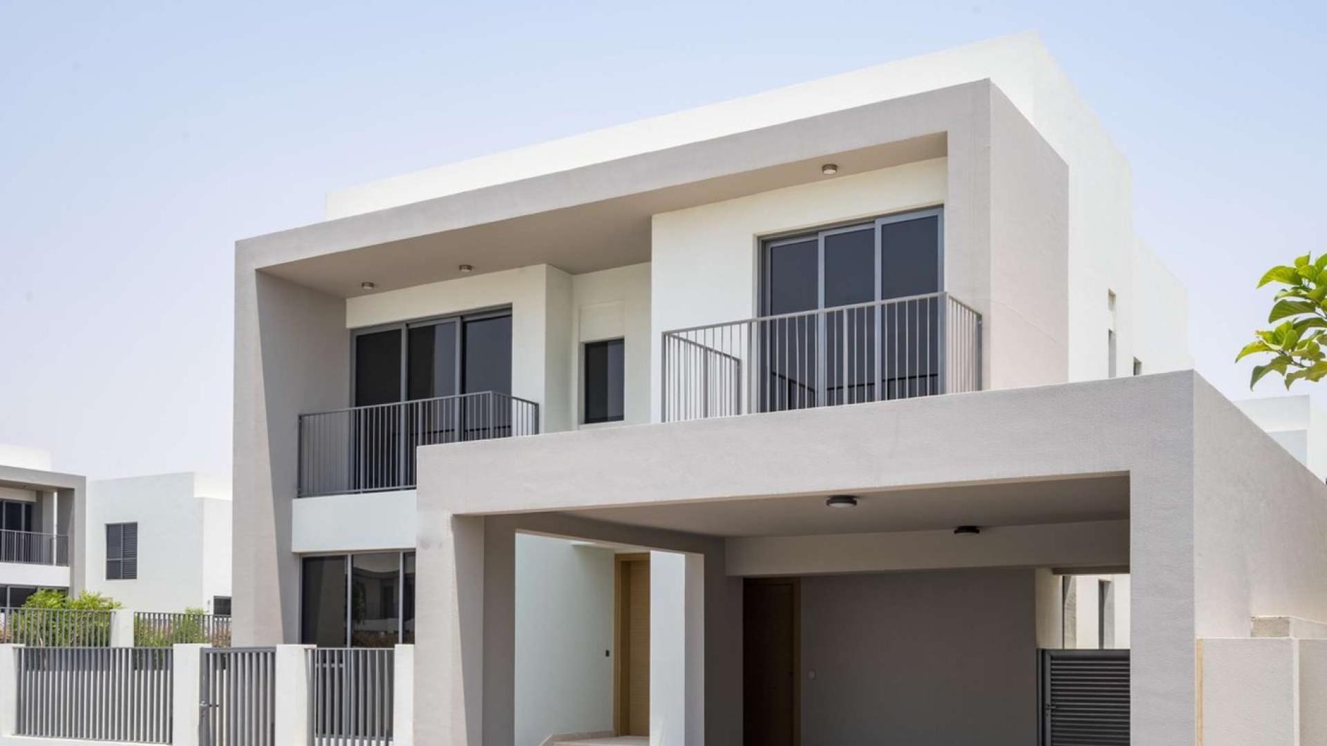 Modern 5-bedroom villa exterior at Sidra Villas, Dubai Hills Estate, for sale