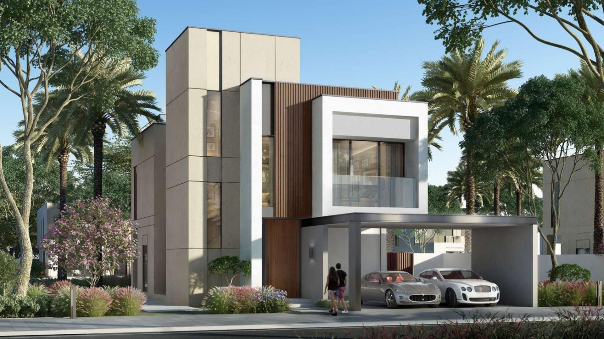 Luxurious living room in Arabian Ranches Caya villa, modern decor and elegant furnishings