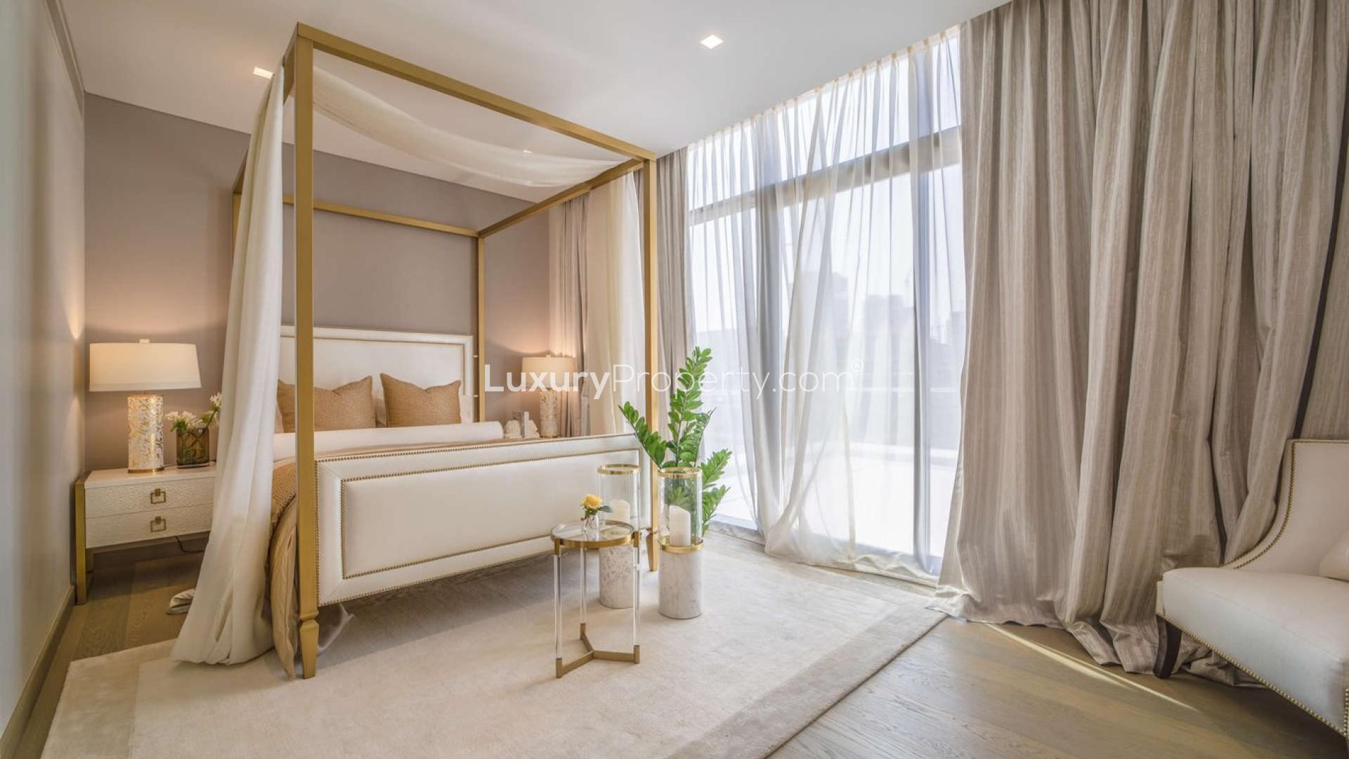 Luxurious living room in Trump Estate Villa, Damac Hills, Dubailand with elegant decor