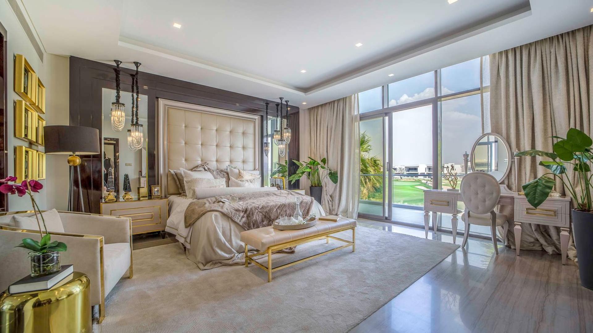 Luxurious living room in Trump Estate villa, Damac Hills, Dubailand, with elegant decor