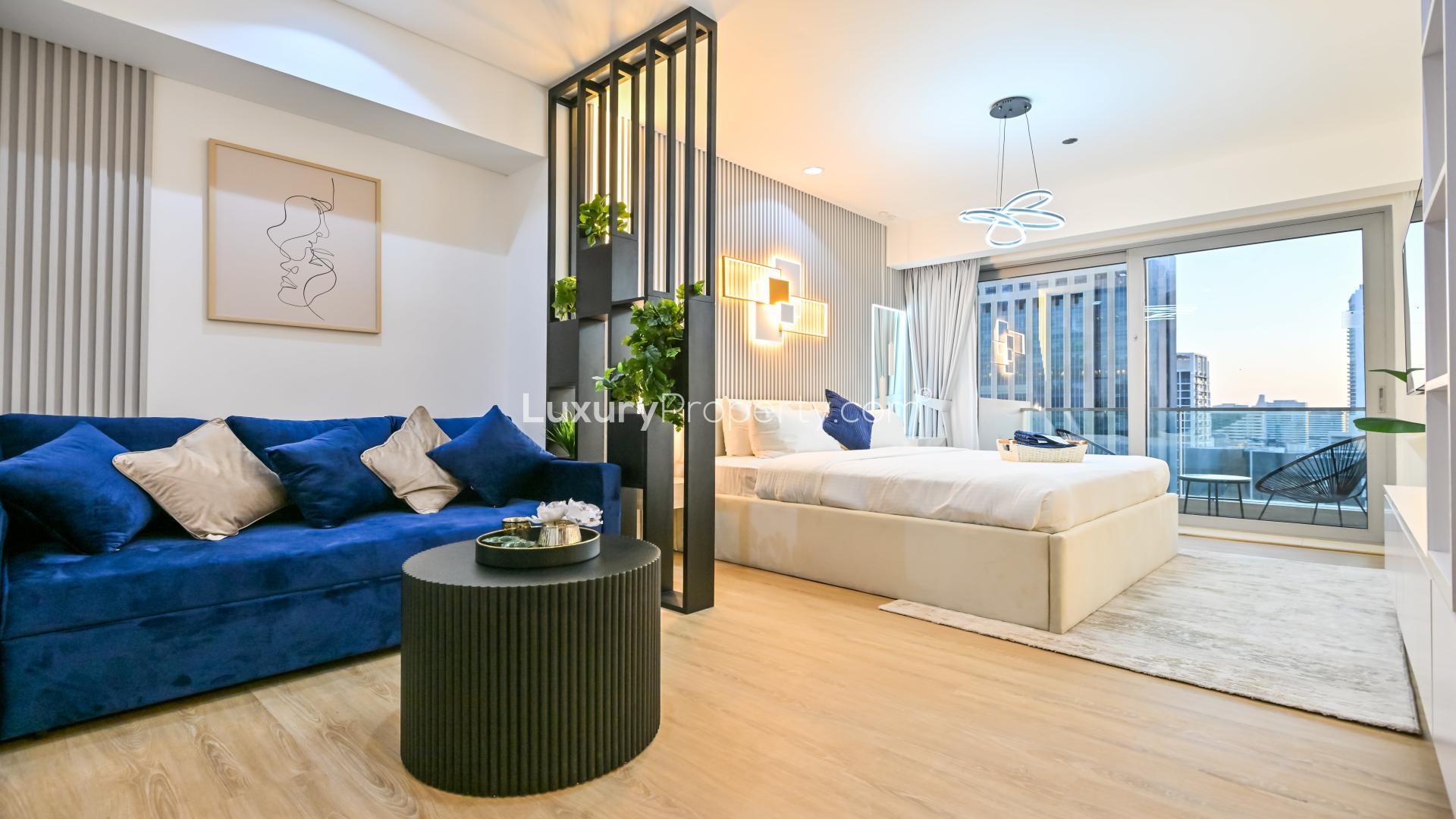 Upgraded studio with balcony and full Marina view at JW Marriott Marina, Dubai