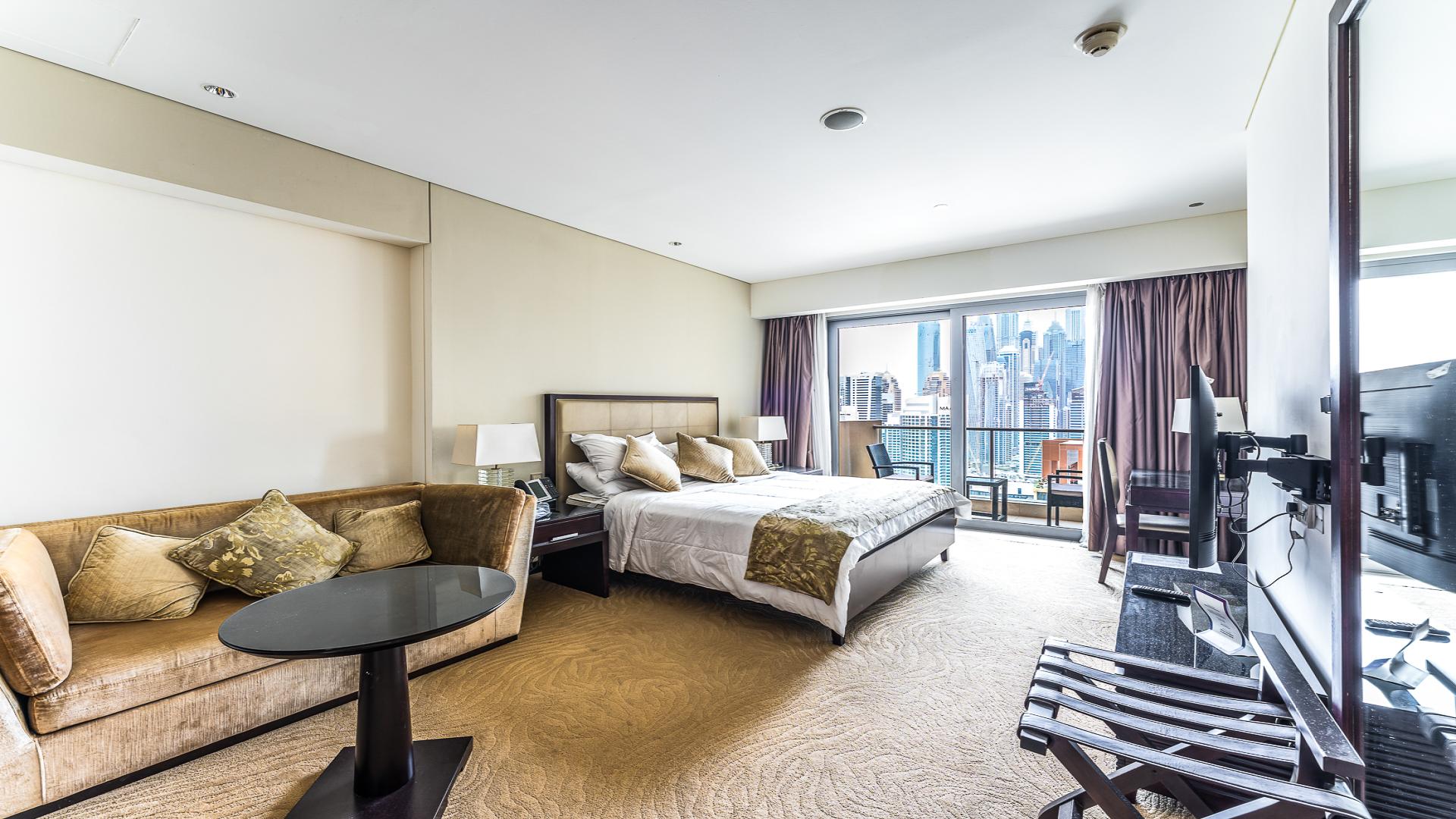 Luxurious Marina studio apartment with elegant furnishings in JW Marriott Hotel, Dubai Marina