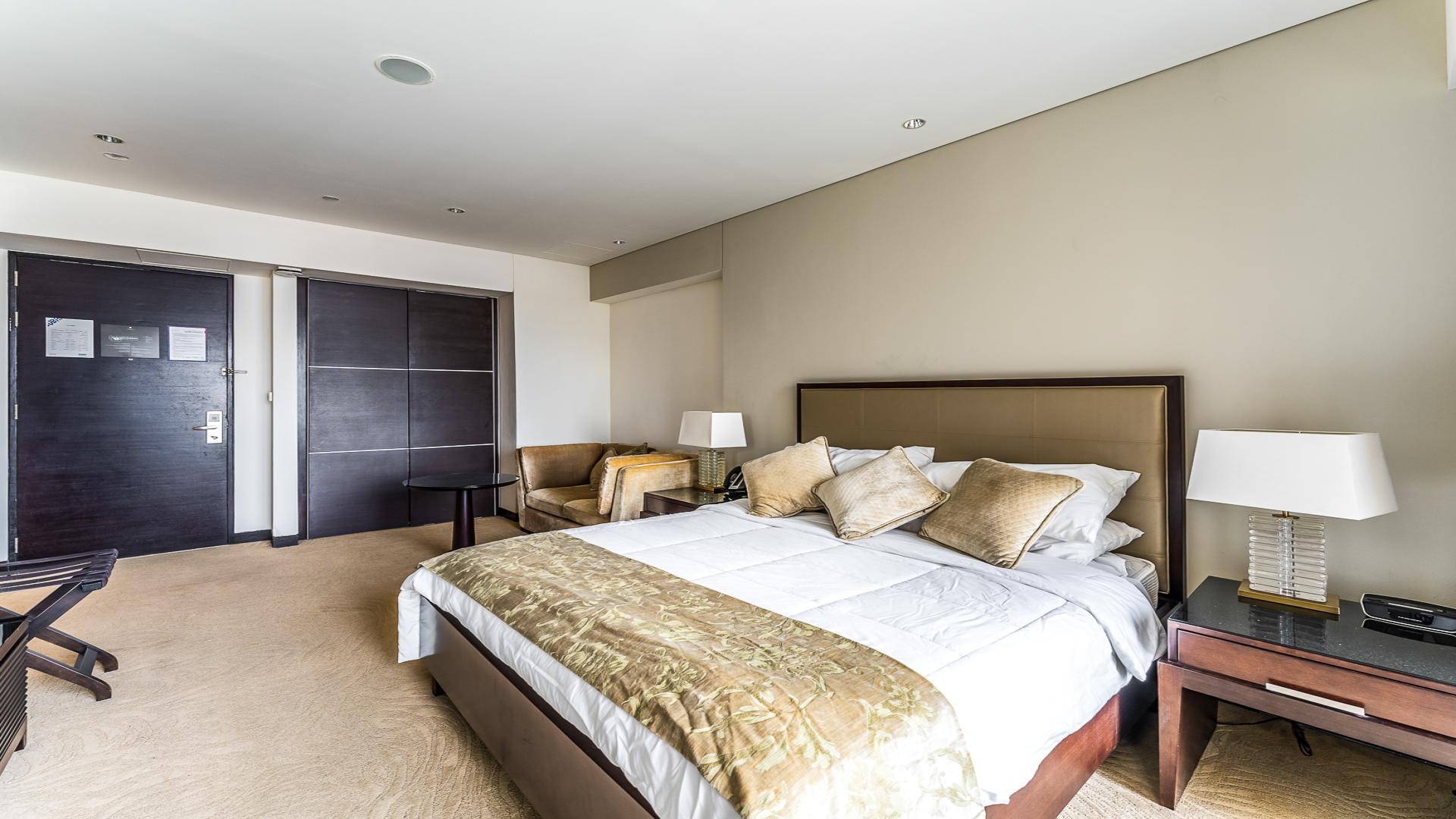 Elegant studio apartment interior at JW Marriott Hotel Marina, Dubai Marina