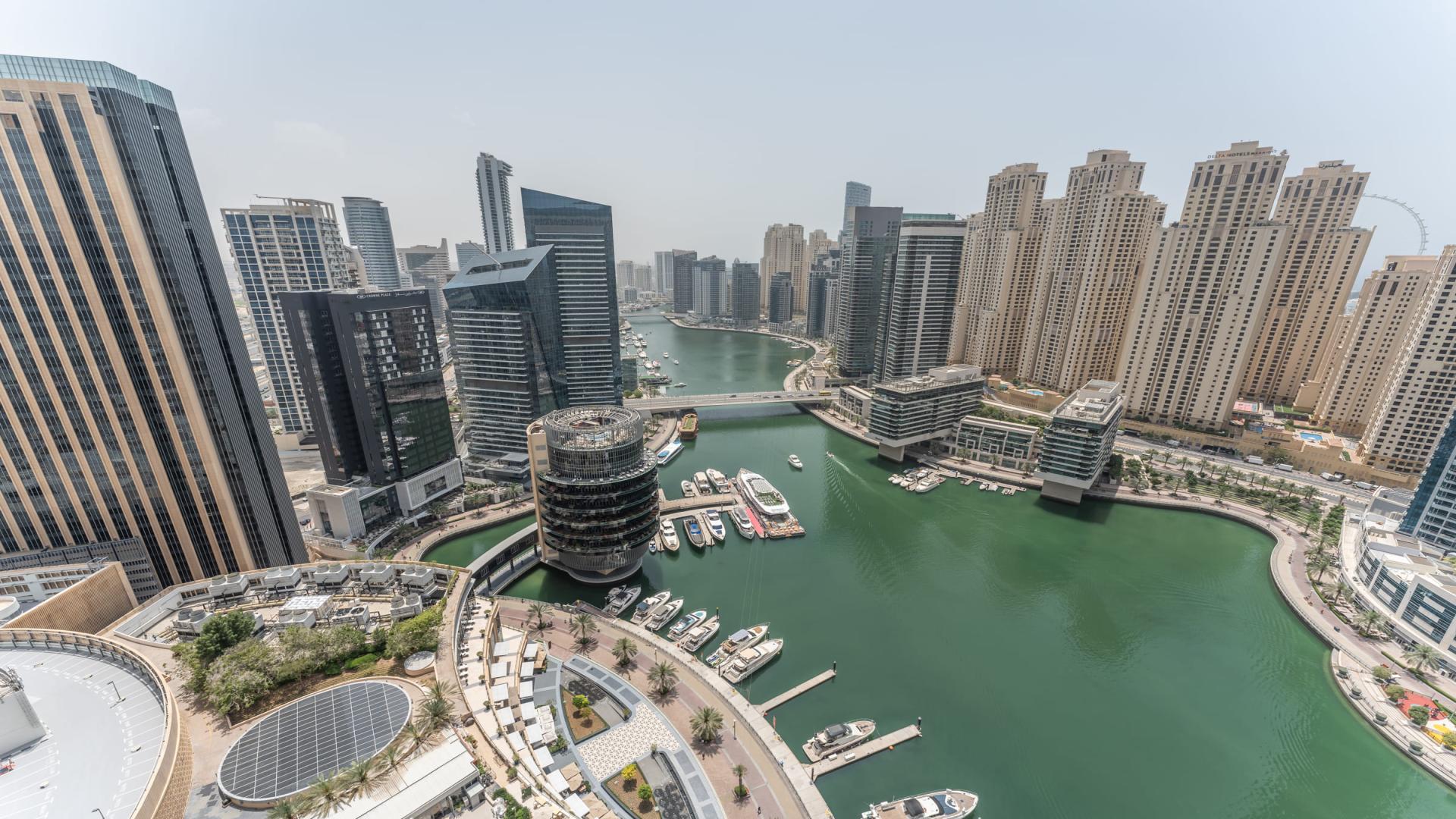 Dubai Marina skyline view from JW Marriott Hotel Marina apartment for sale