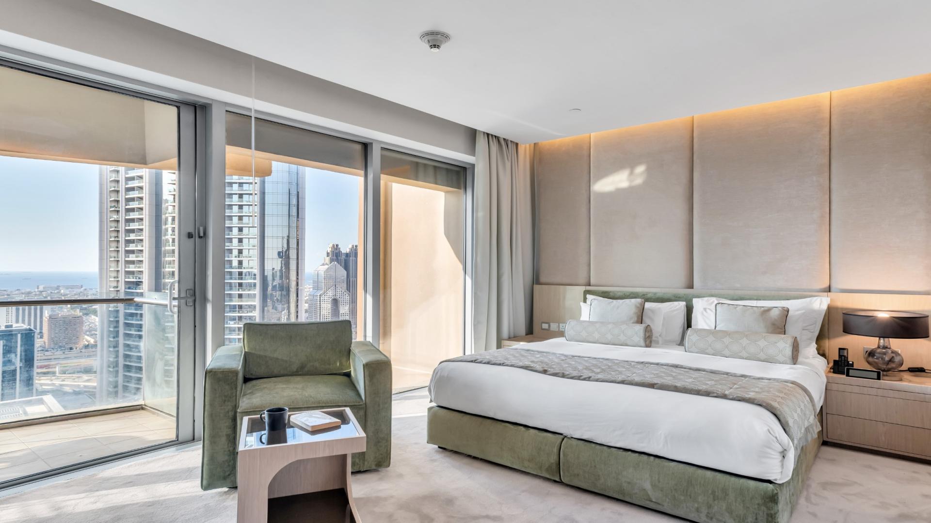 Luxury apartment bedroom with city view in Kempinski Central Avenue