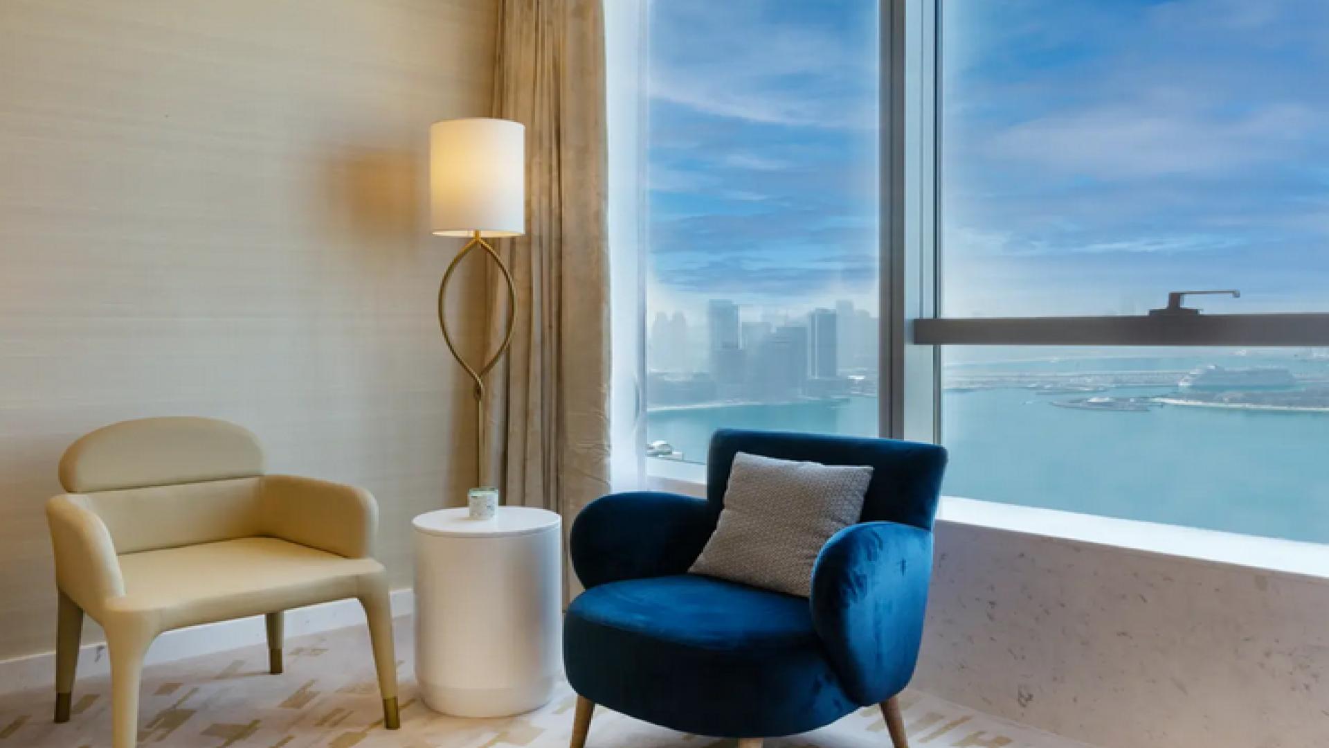 Palm Jumeirah view from The Palm Tower apartment for sale, LP48703, Dubai skyline