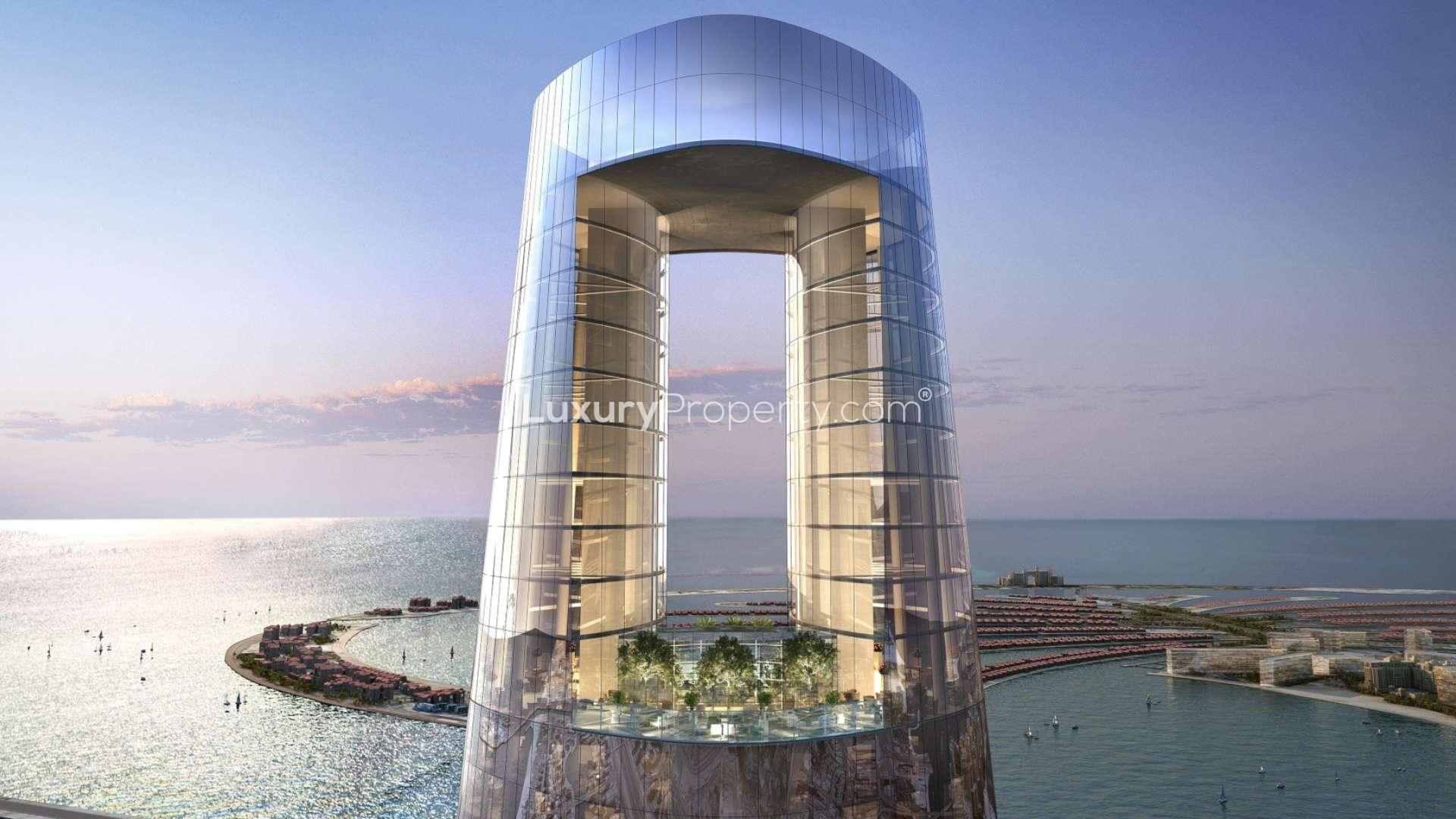 Upper-level apartment with infinity pool, Gulf and Palm views, Dubai Marina, Ciel Tower