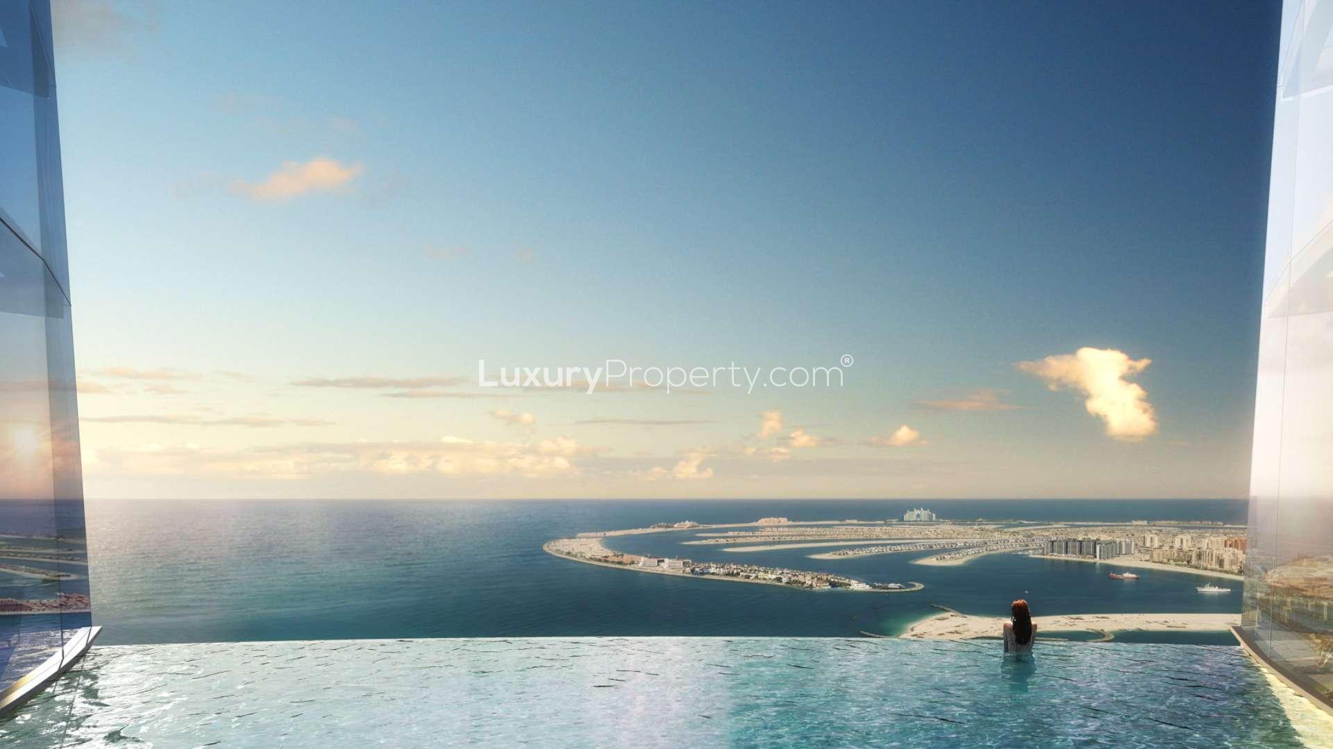 Studio apartment with stunning Gulf and Palm views in Dubai Marina's Ciel Tower