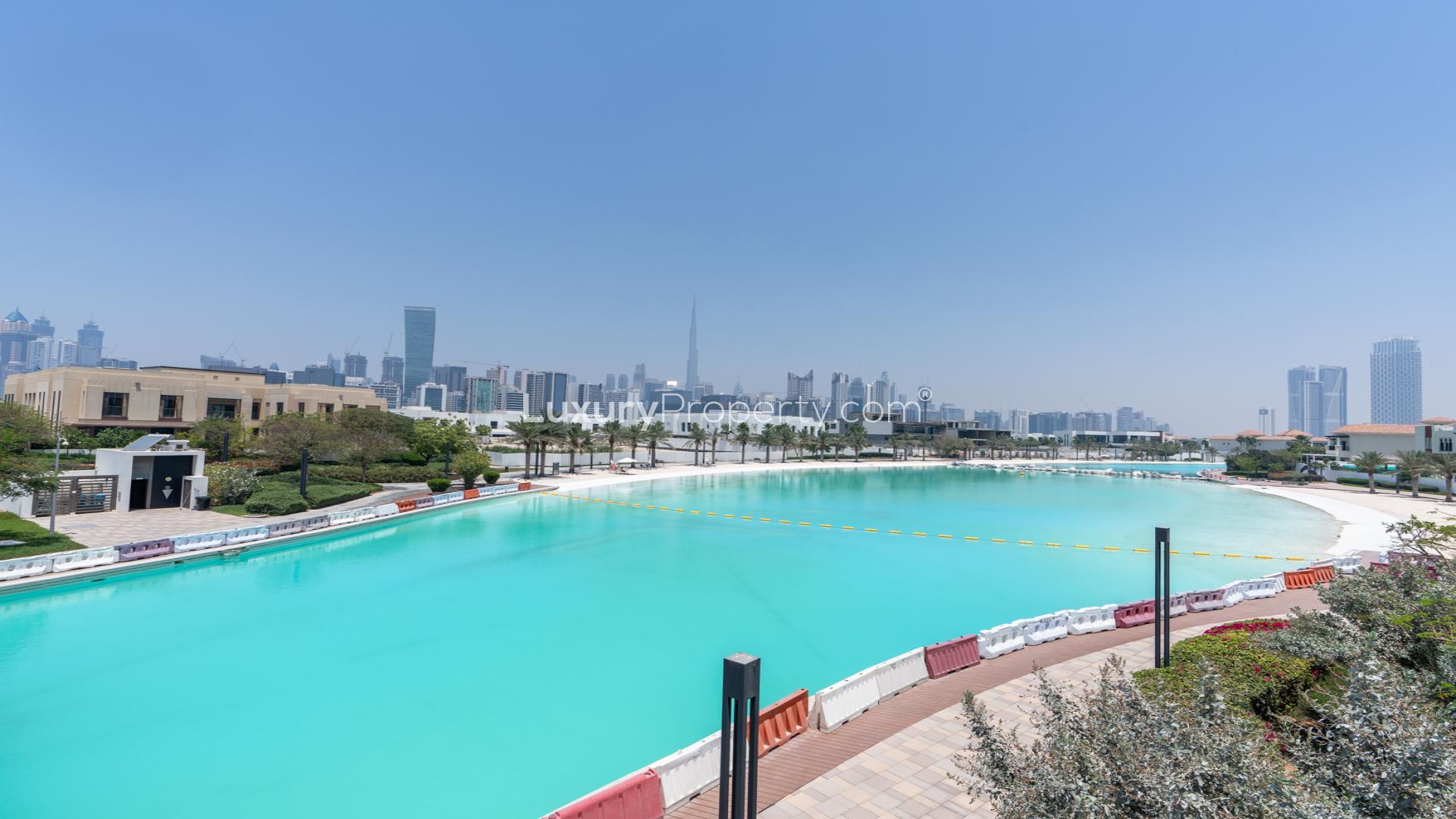 Double mansion plot with lagoon view in District One, Mohammed Bin Rashid City