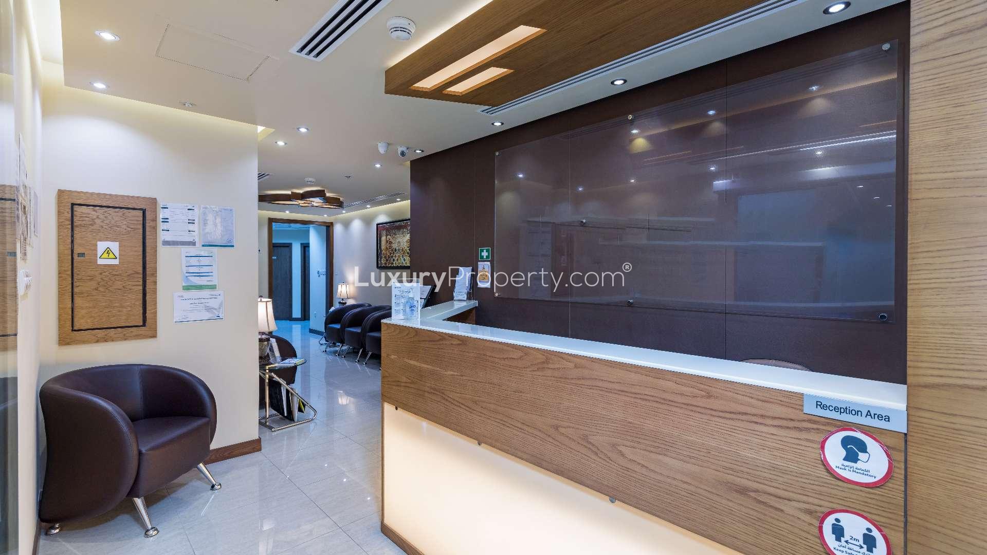 Hallway of outpatient clinic in Dubai Healthcare City, Ibn Sina Building, for sale