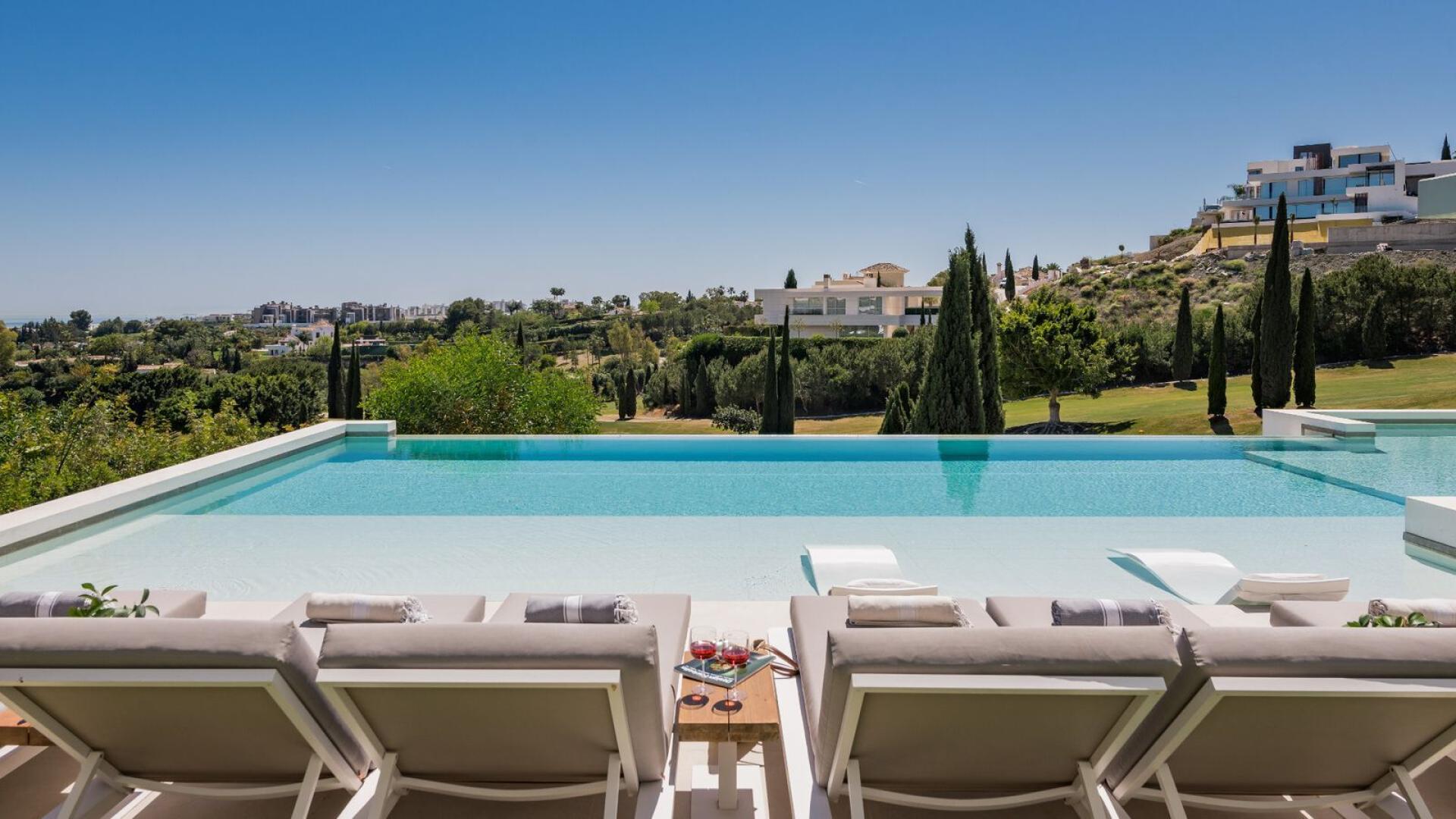 Luxurious villa with pool and outdoor dining area in Benahavís, Málaga, Spain