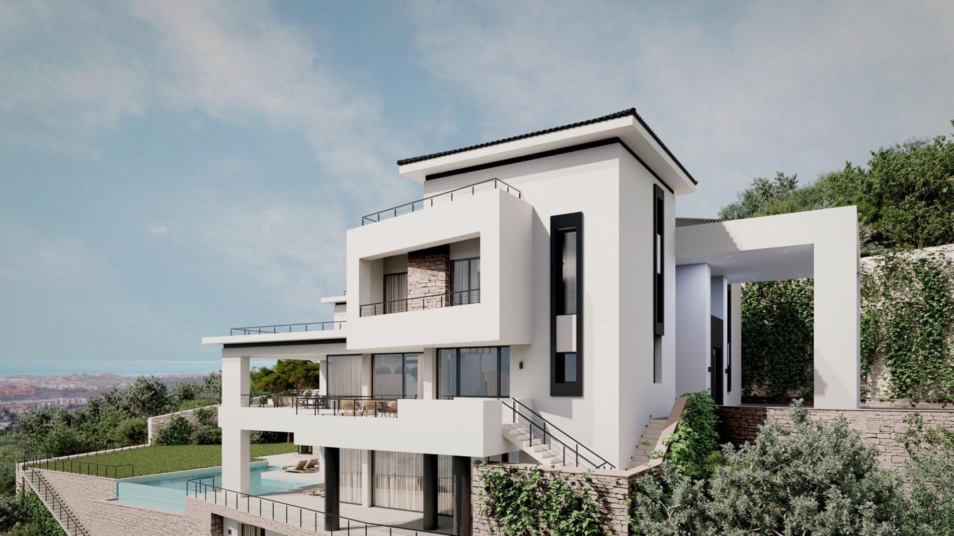 Luxurious living room with modern decor in Al Cuz Cuz villa, Benahavis