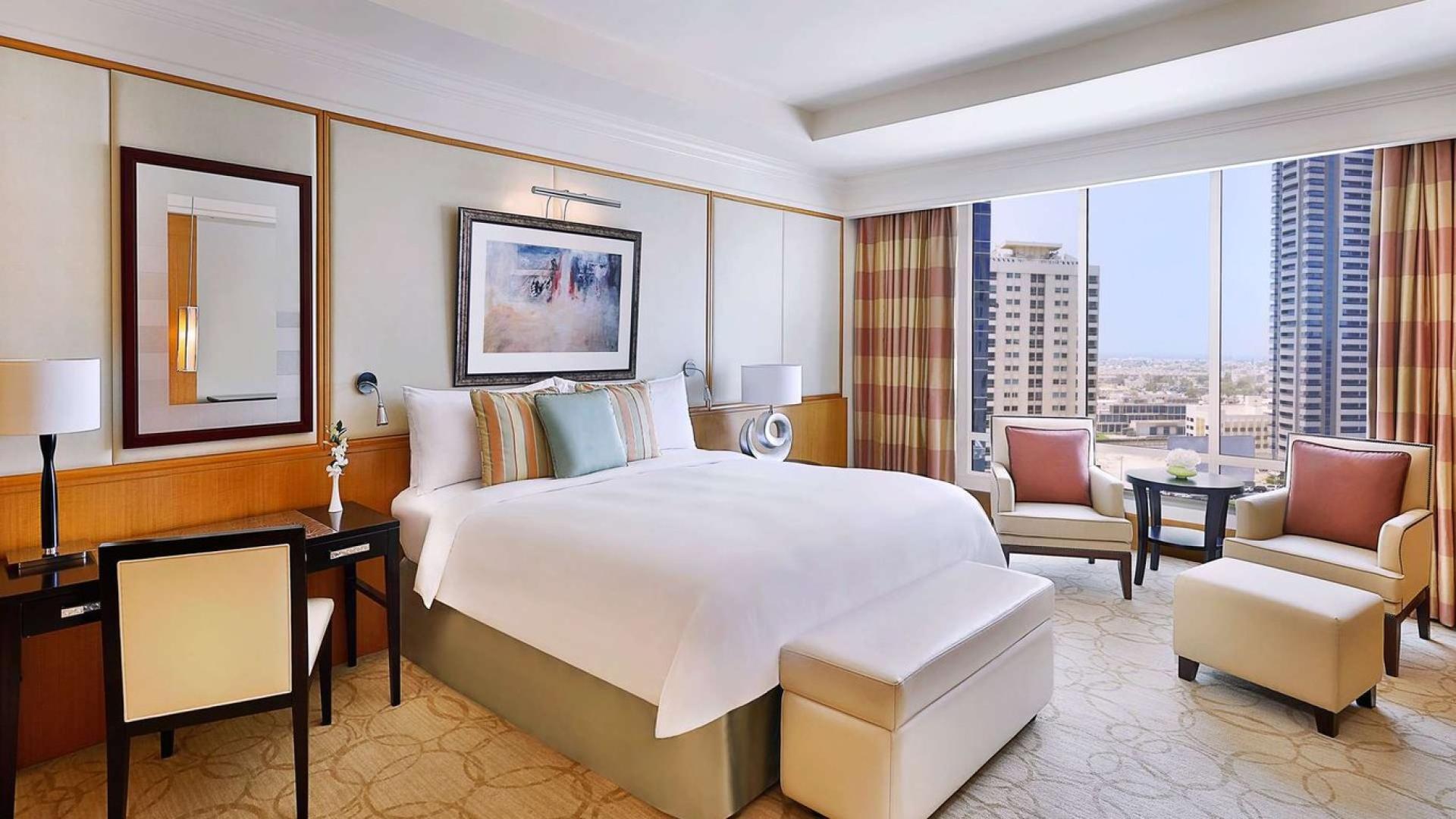 Luxurious living room in fully furnished 1-bedroom apartment at Ritz-Carlton, DIFC for rent