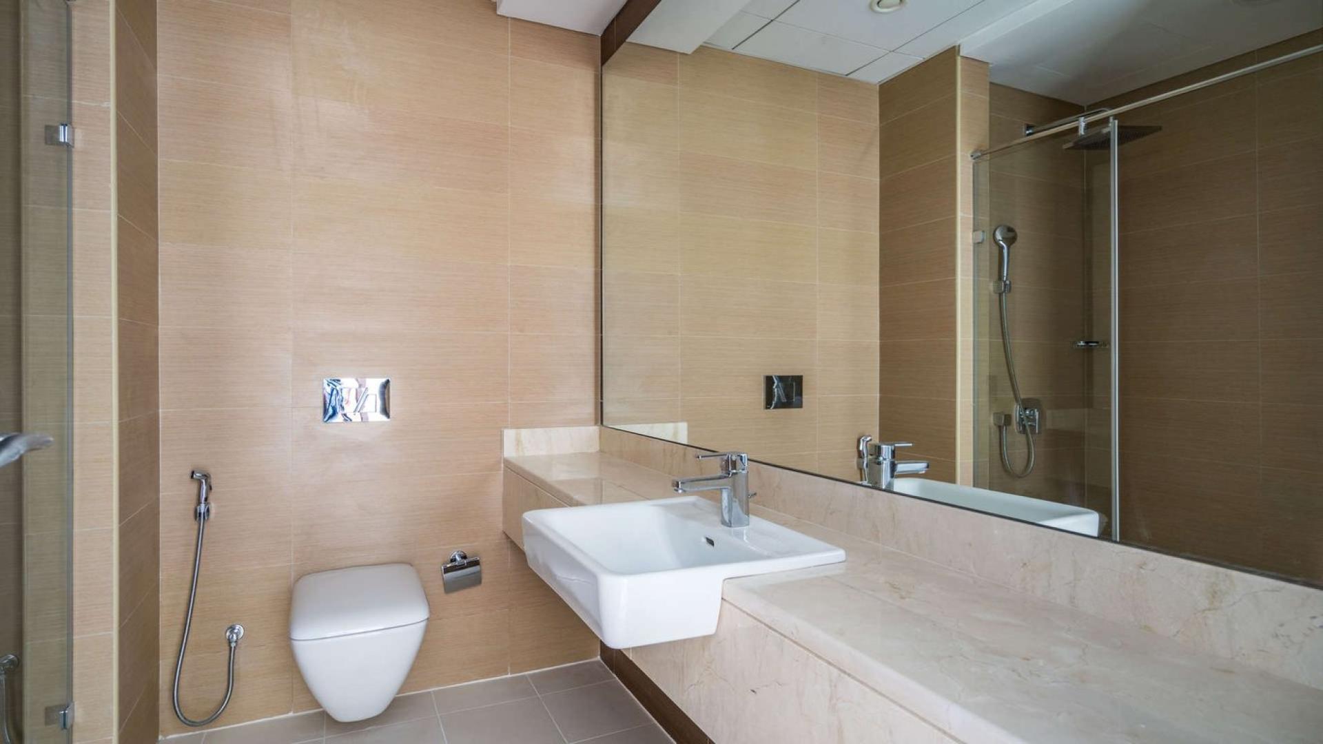 Empty bedroom with marina view in Sparkle Towers, Dubai Marina apartment for rent