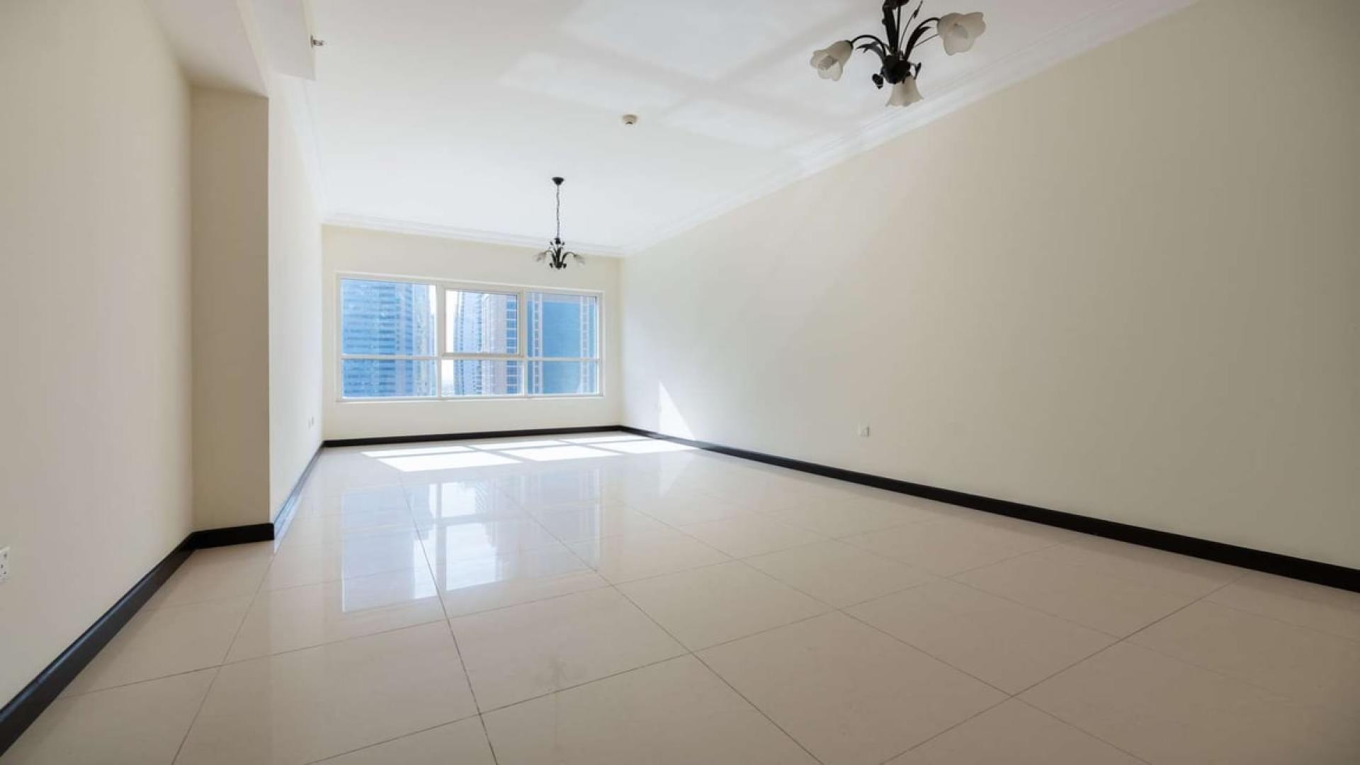 Bright, spacious living area in 1-bedroom apartment, O2 Residence, JLT, Lake Elucio