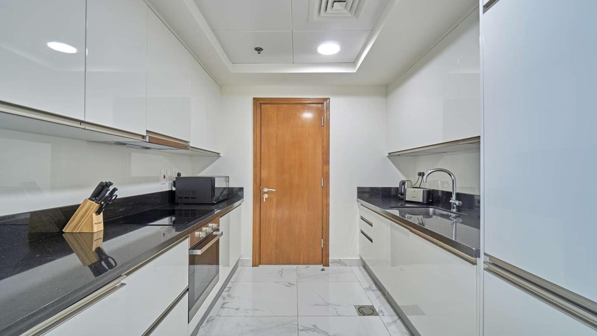 Modern living room in Amna Tower, Al Habtoor City, Business Bay apartment for rent