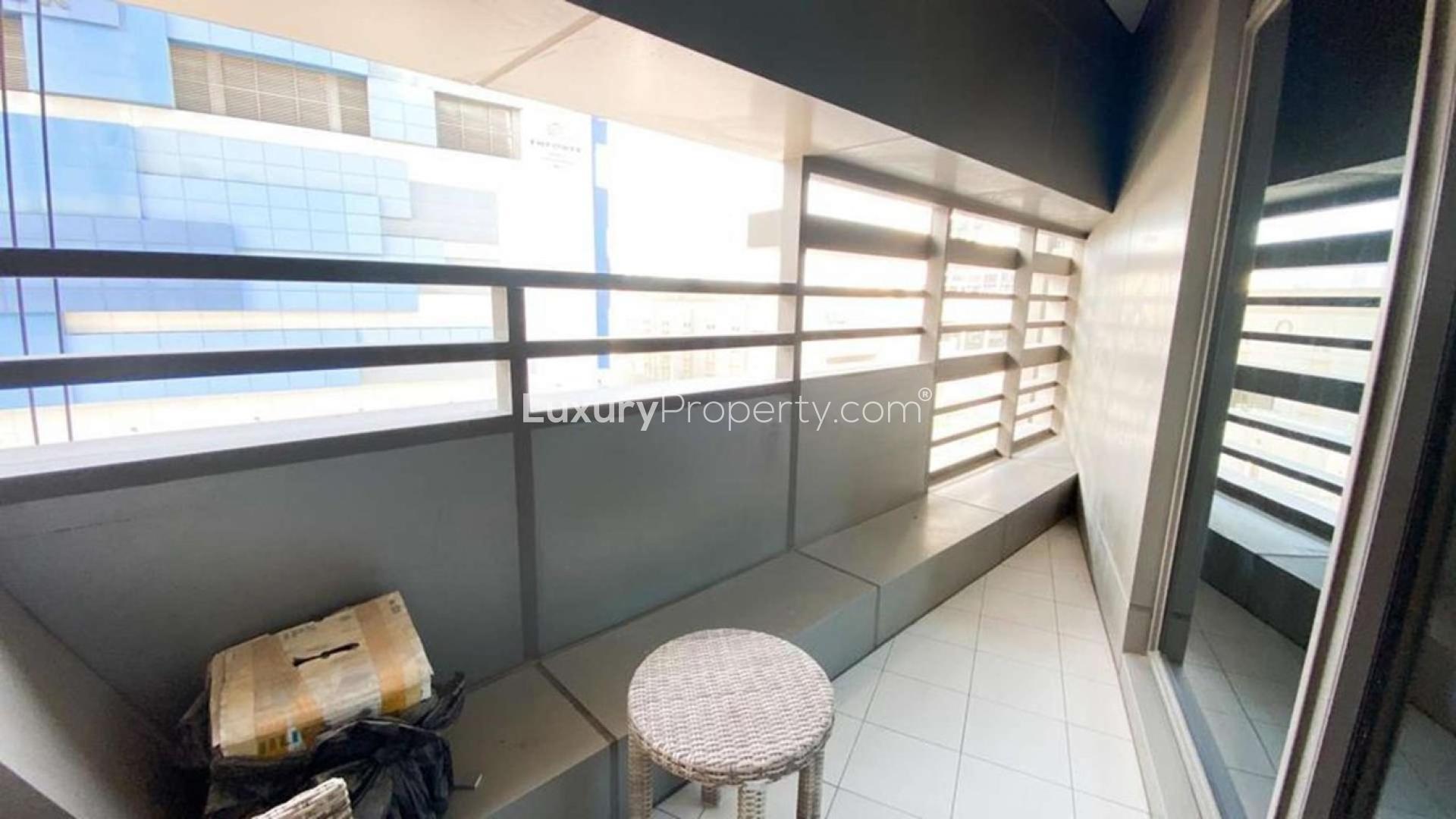 Balcony view of 1-bedroom apartment in The Vogue, Business Bay for rent