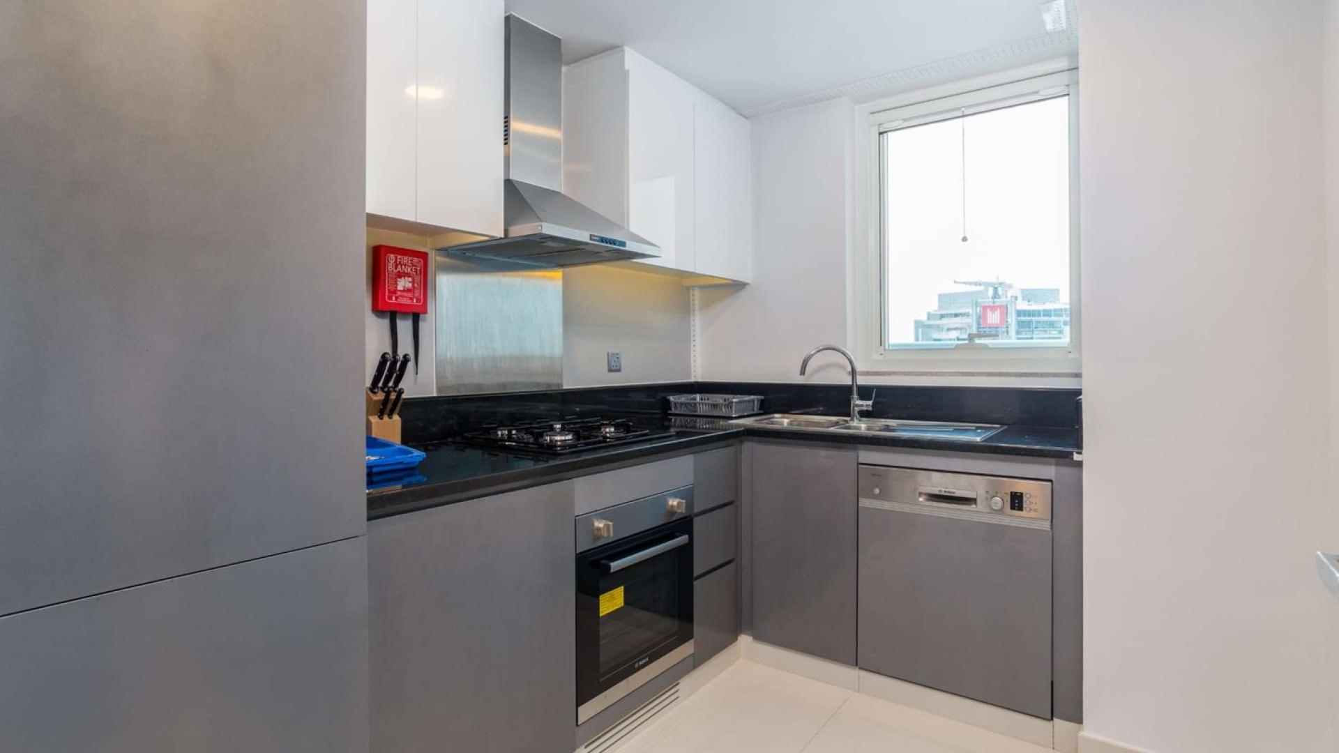 Modern living room in furnished 1-bedroom apartment, Damac Maison Prive, Business Bay