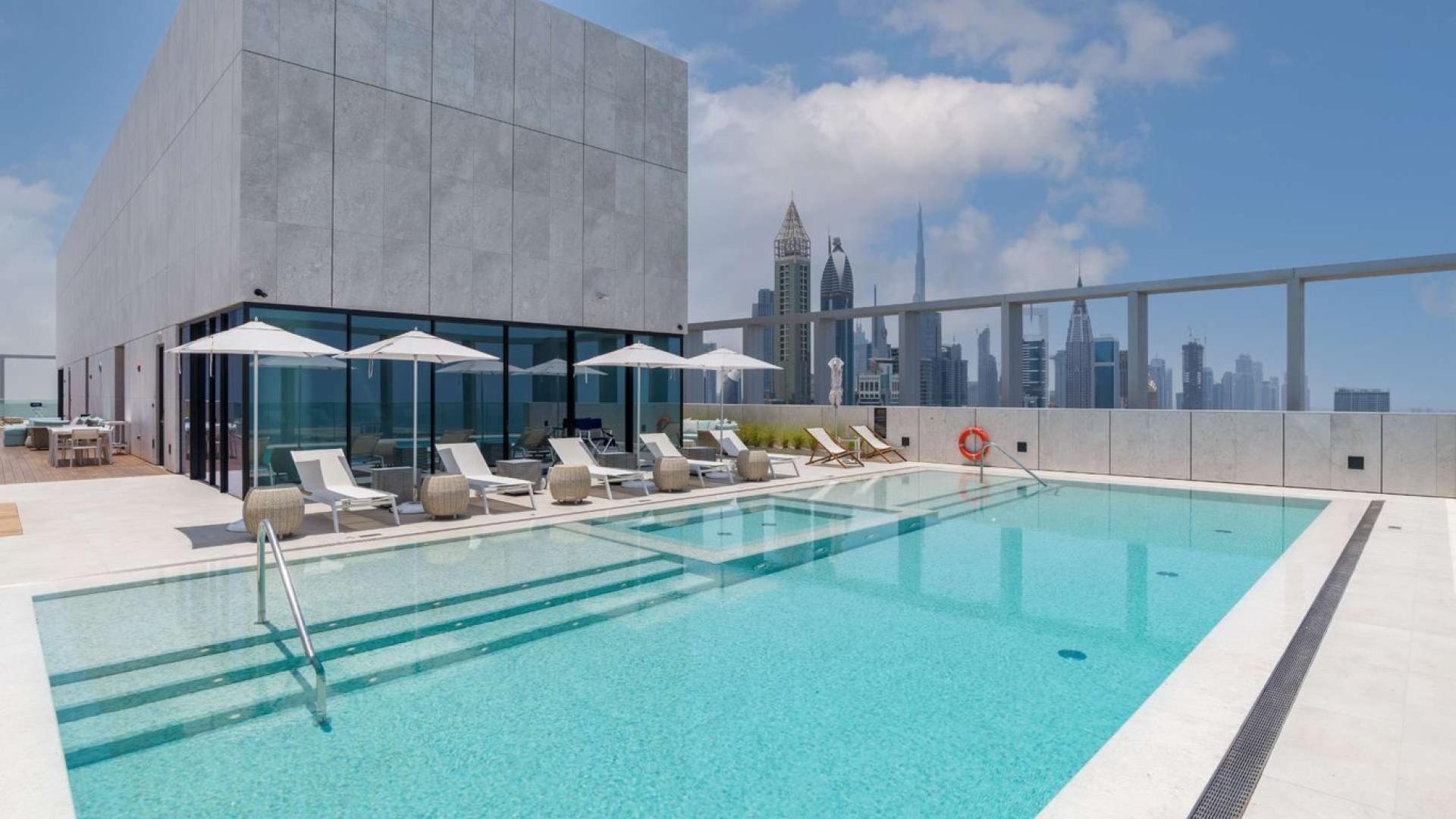 Luxury furnished living room and dining area in Eden House apartment, Al Satwa, Dubai