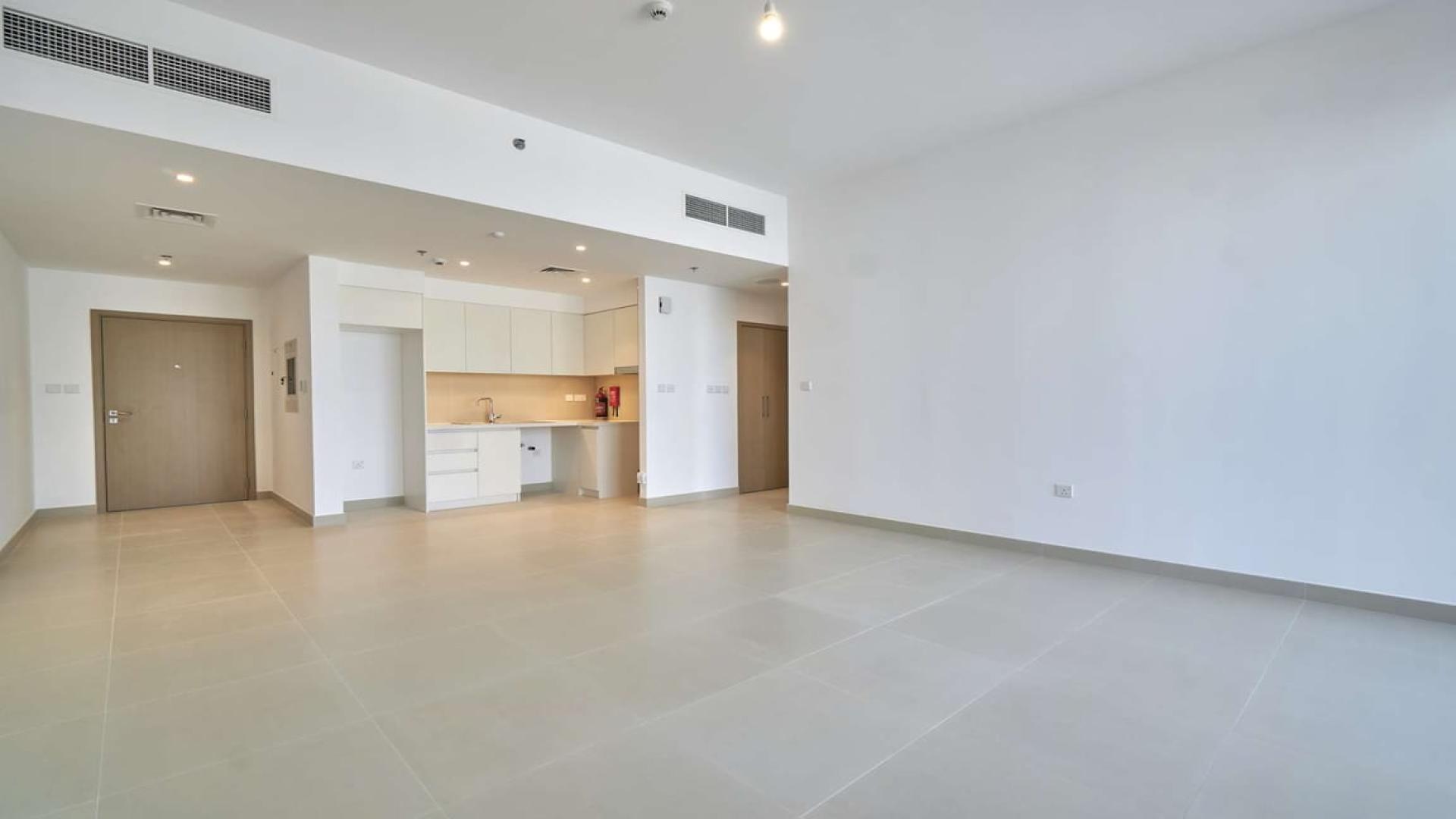 Brand new bedroom interior in Creek Horizon Tower apartment, Dubai Creek Harbour