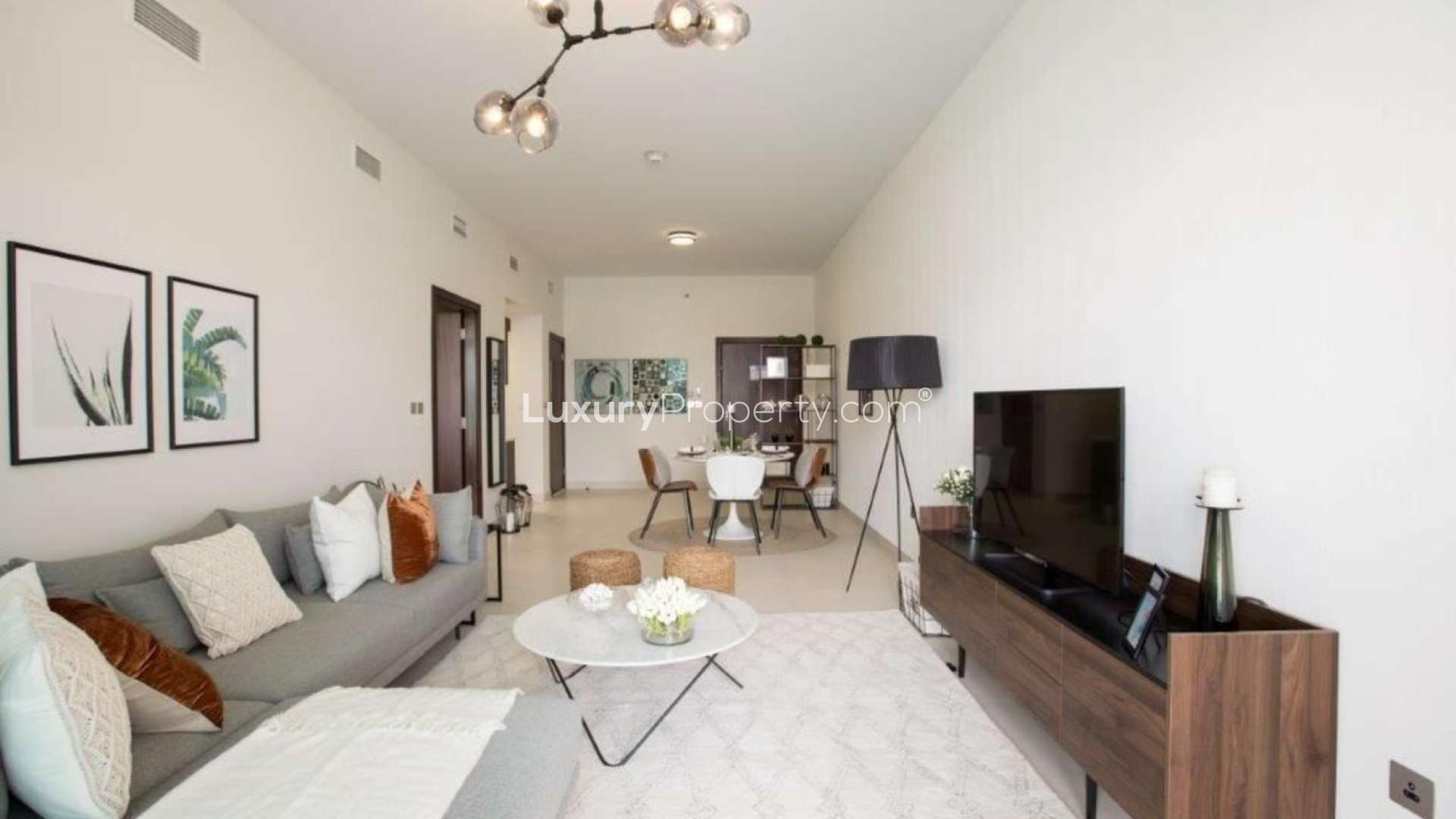 Furnished balcony with ocean view in 1-bedroom apartment, Azure Residence, Palm Jumeirah