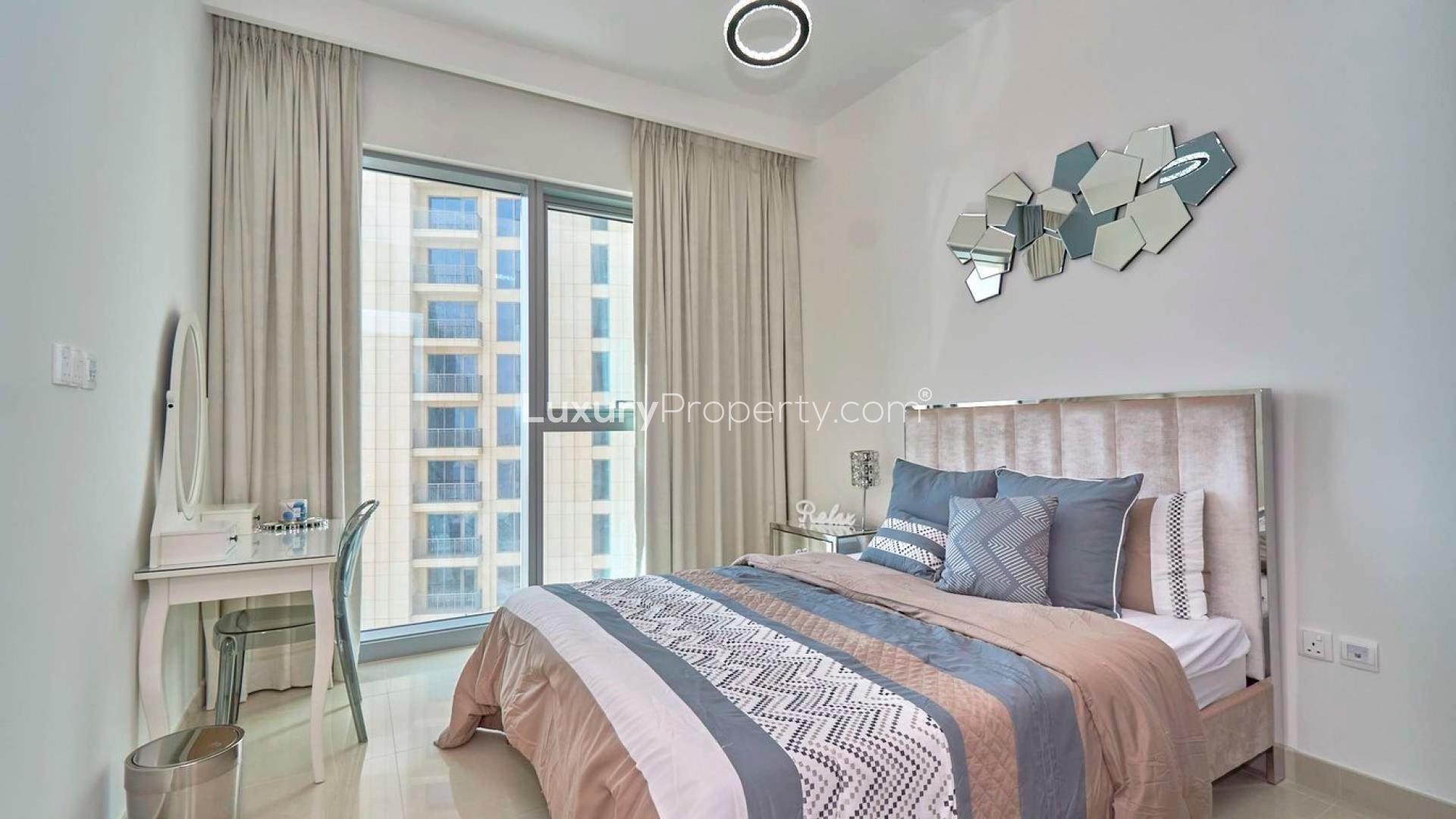 Stunning furnished living room in one-bedroom apartment, Dubai Creek Harbour, Harbour Views 2