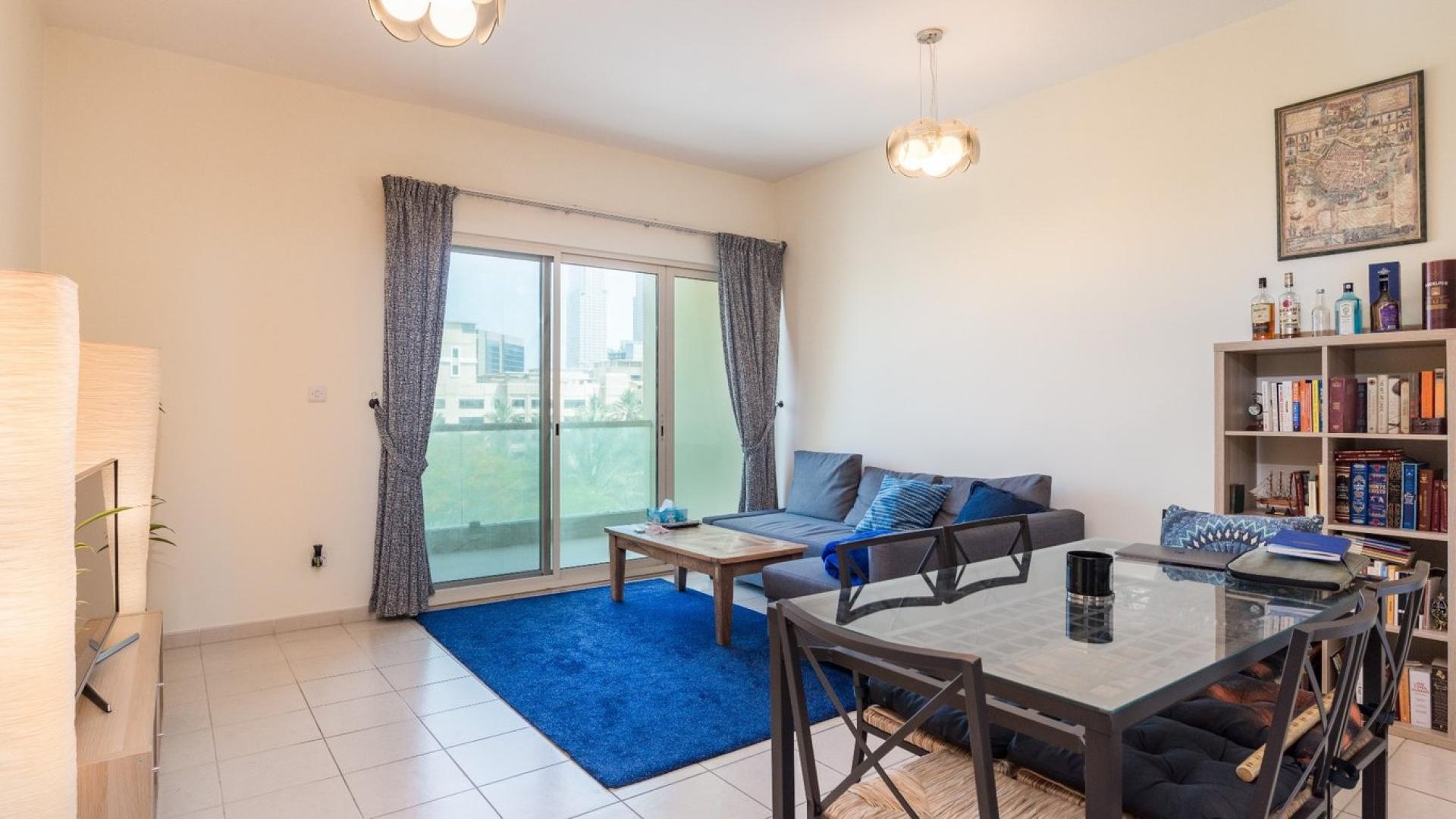 Modern kitchen in fully-furnished 1-bedroom apartment for rent in Al Dhafra, The Greens
