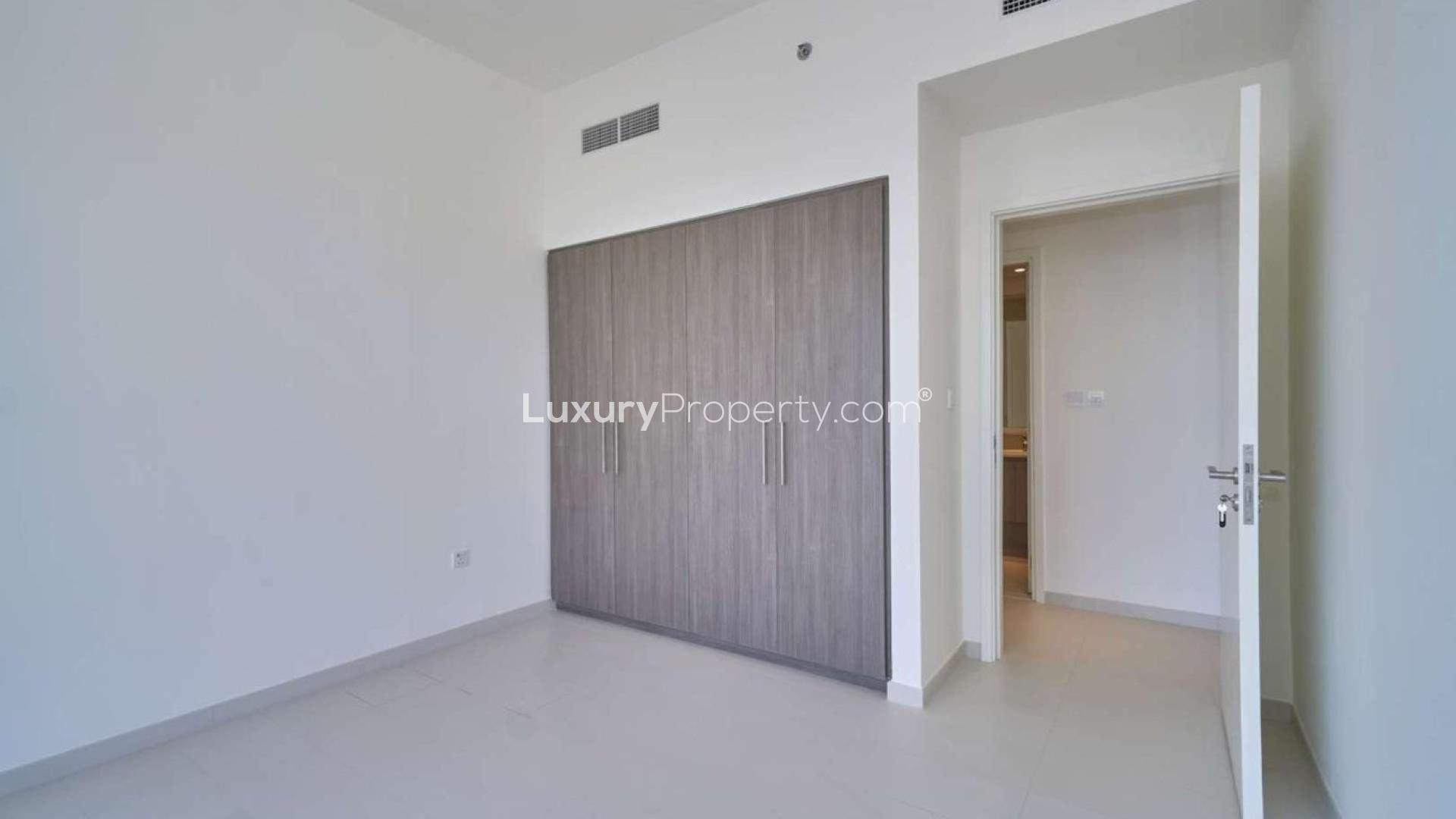 Aerial view of Dubai Hills Estate community from Park Ridge apartment for rent