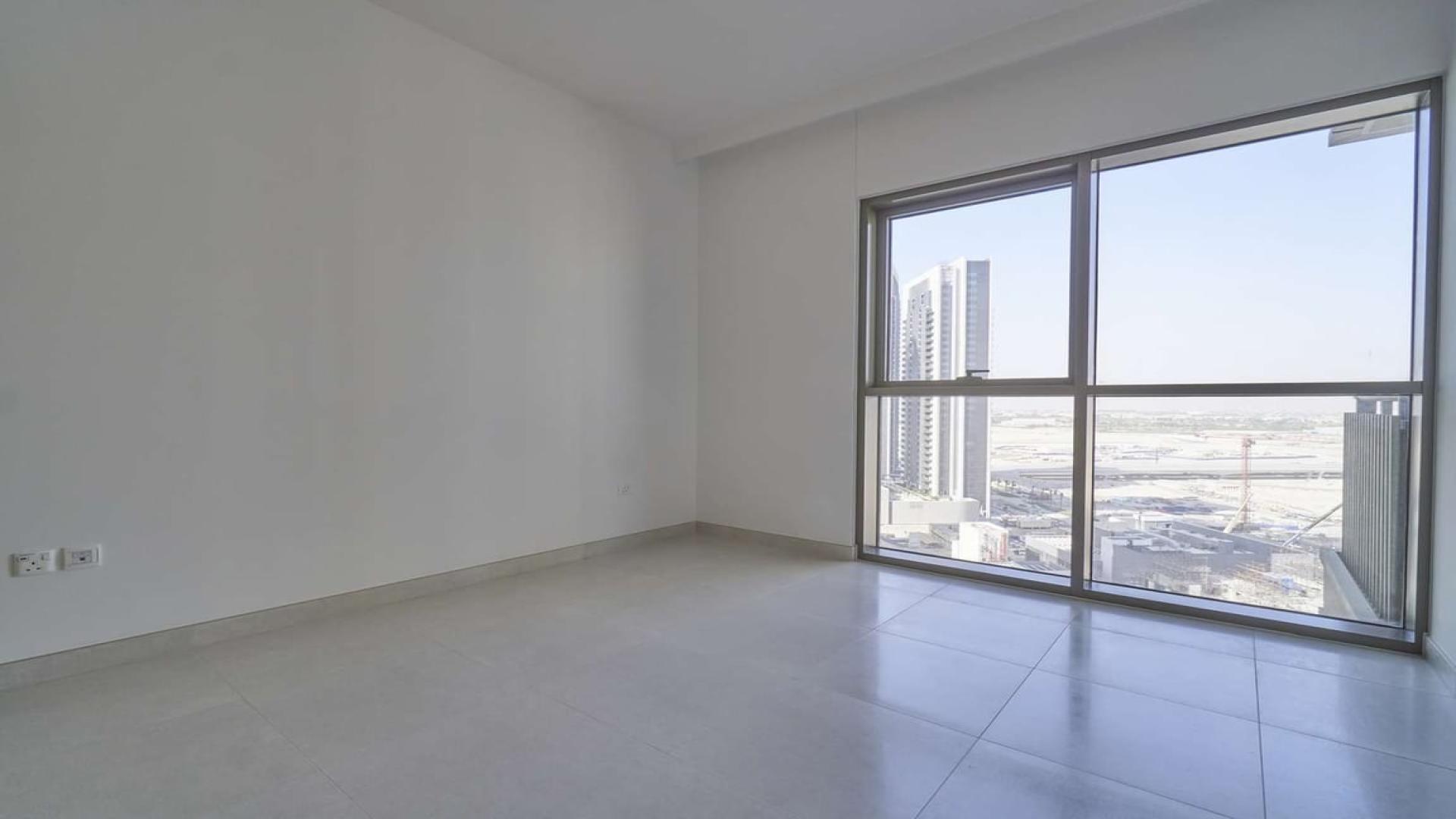 Modern kitchen and living area in one-bedroom apartment, Dubai Creek Harbour, Creekside 18