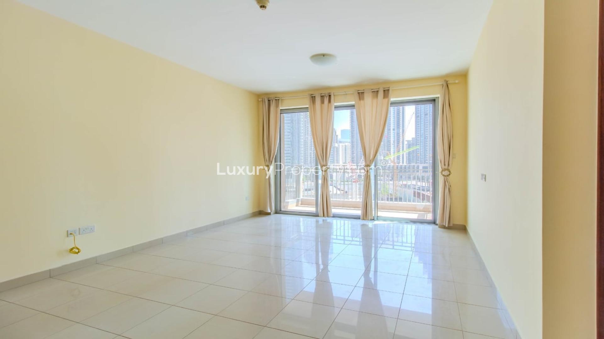 View of Standpoint Towers apartment near Burj Khalifa, Downtown Dubai skyline in background