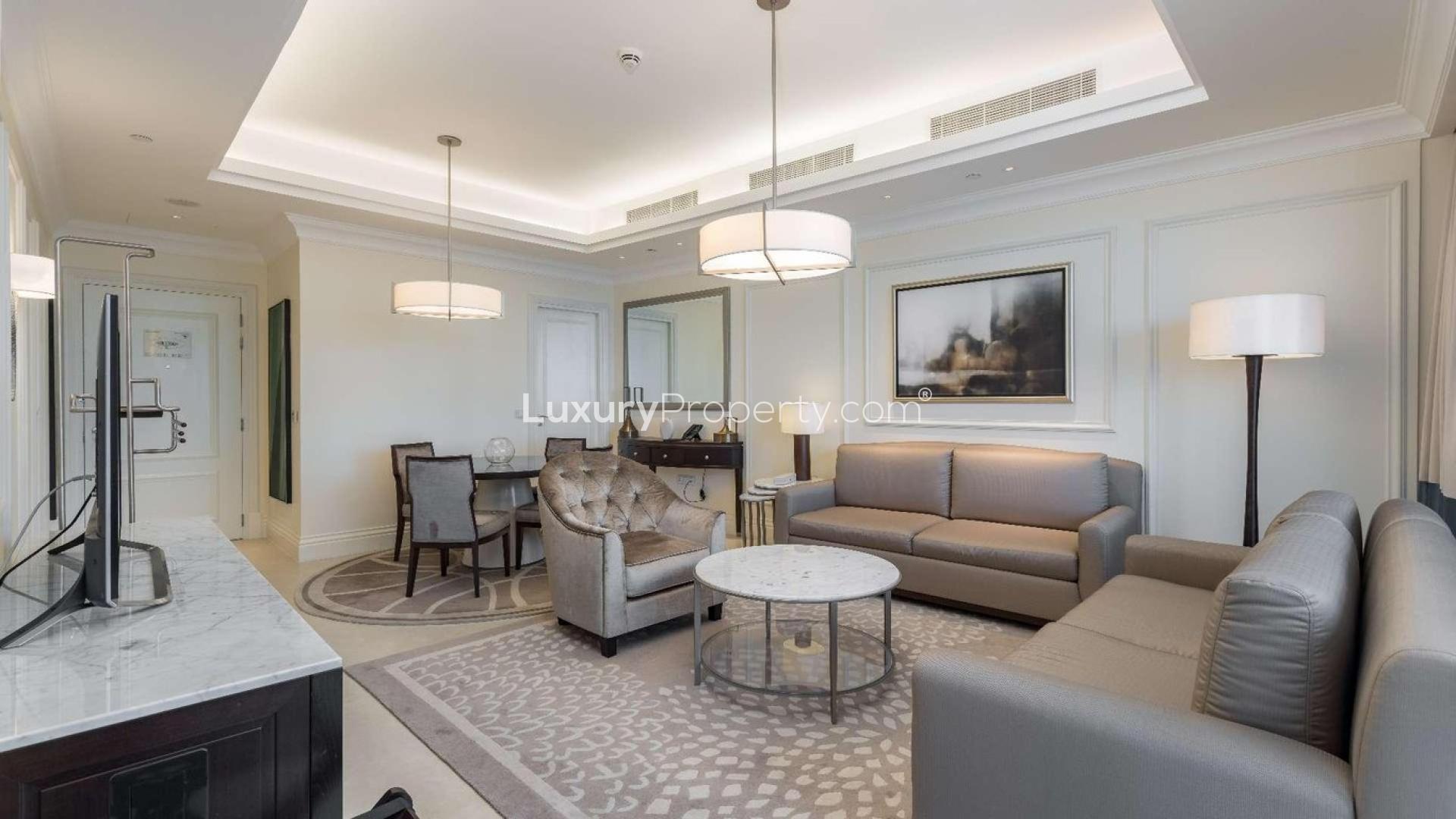 Modern kitchen in upgraded Downtown Dubai apartment, The Address The BLVD, available for rent