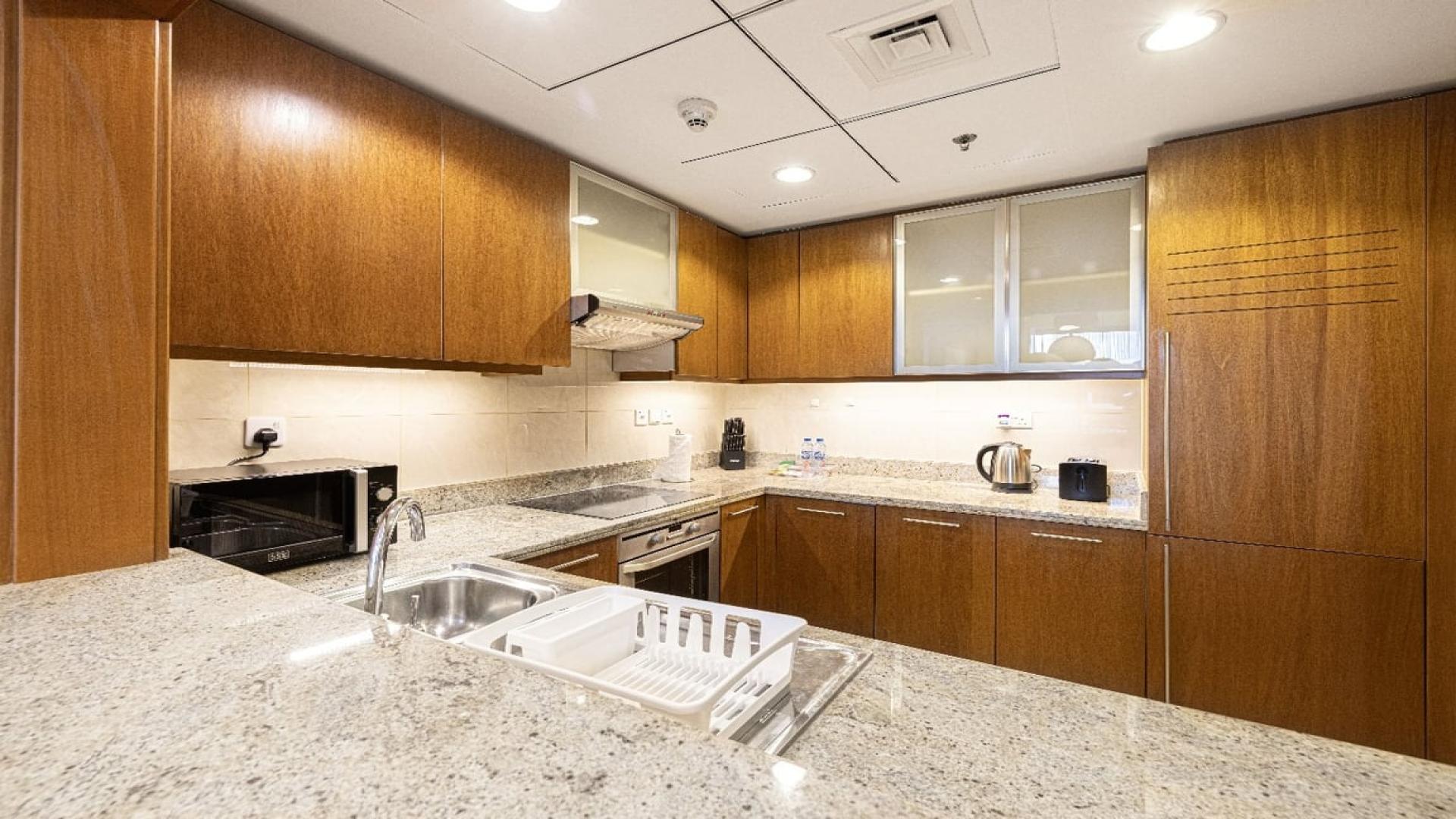 Furnished living room in 1-bedroom apartment, Standpoint Towers, Downtown Dubai, for rent