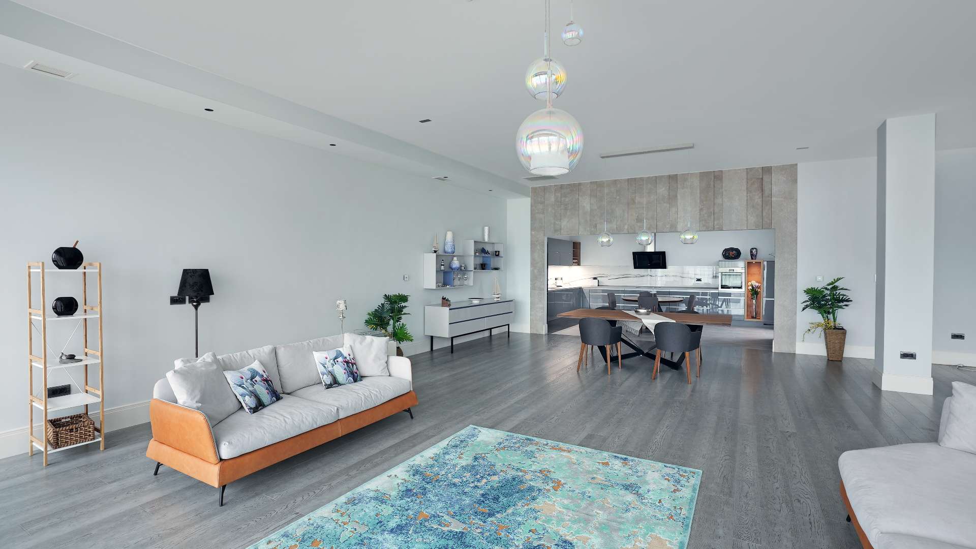 Luxurious open-plan living area in Nikki Beach Montenegro 1-bedroom apartment, Tivat for sale