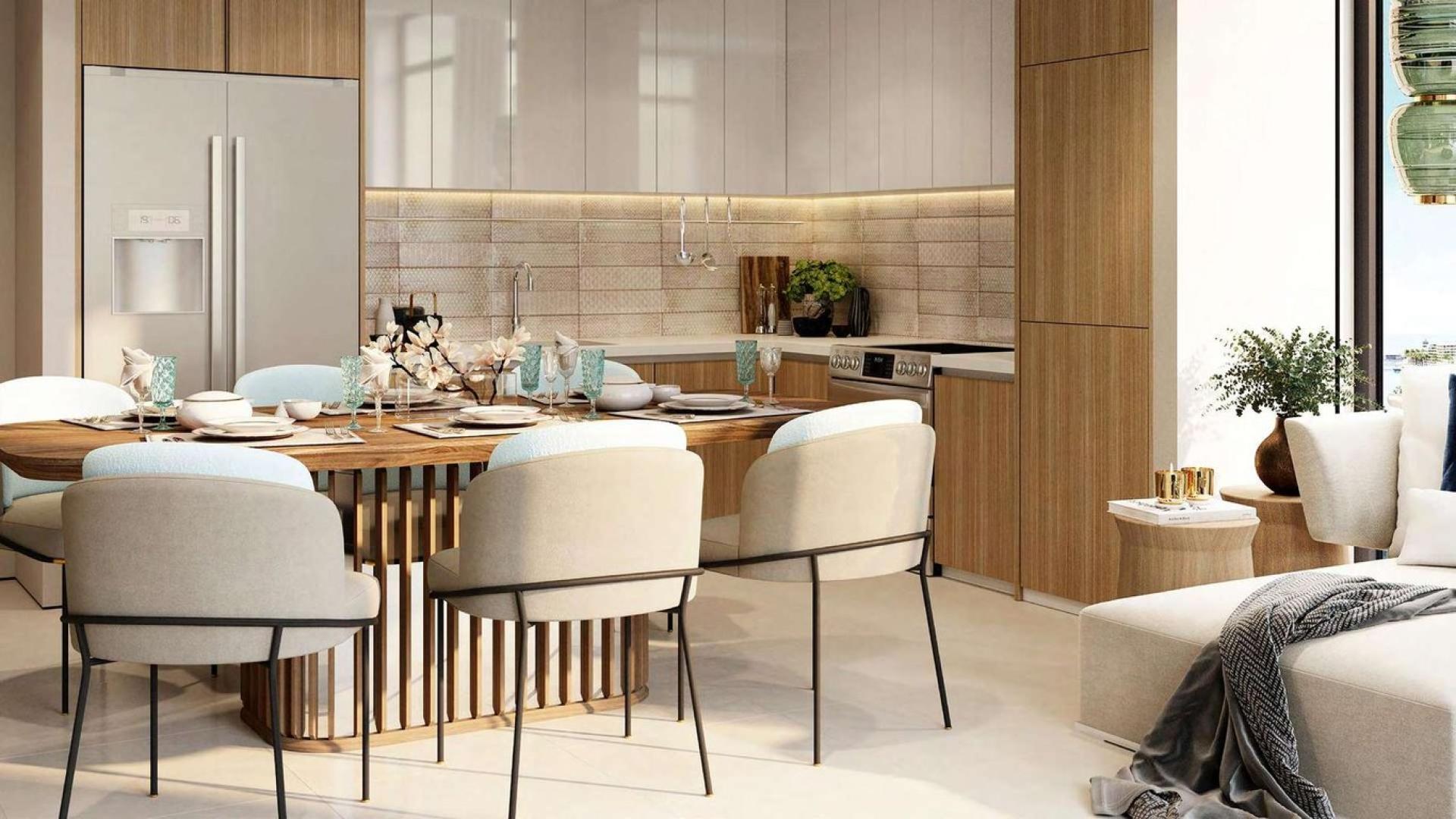 N/A,Modern kitchen and dining area in Seashore apartment, Abu Dhabi Gate City studio for sale