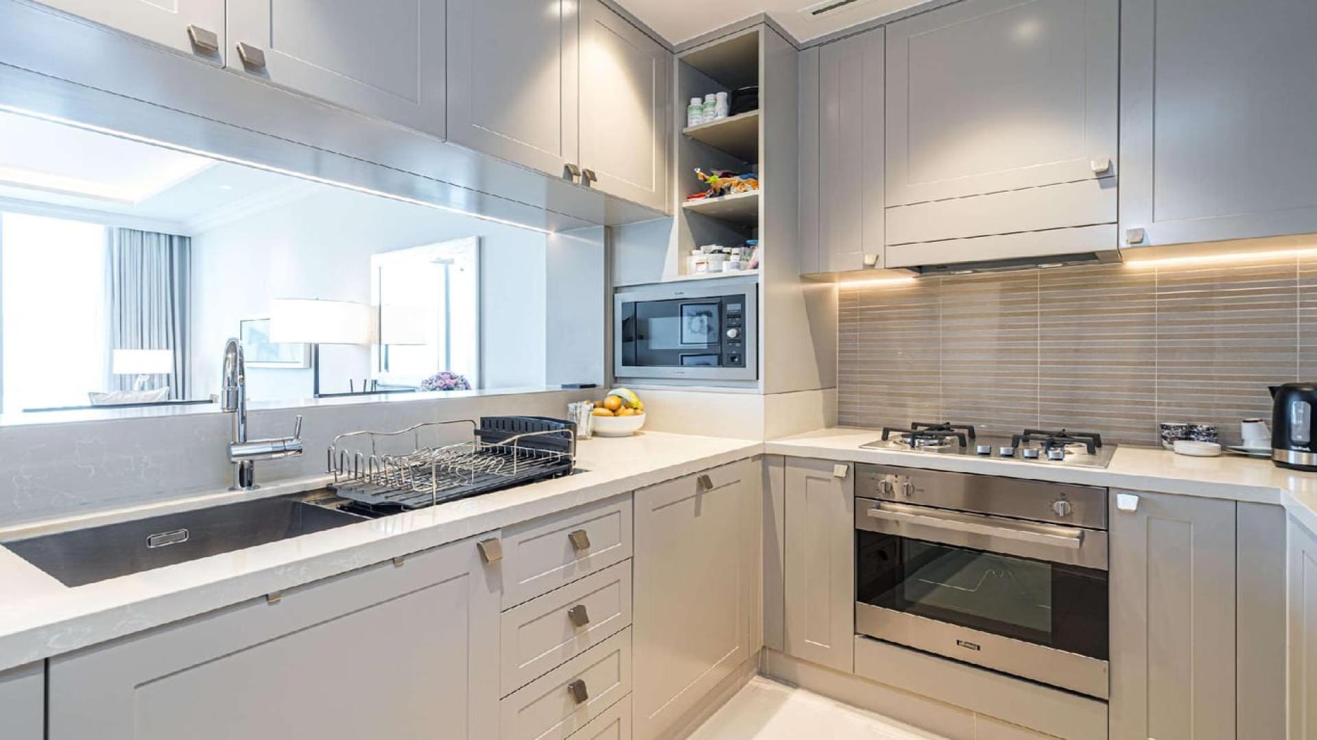 Luxury one-bedroom apartment interior in The Address Residence Fountain Views, Downtown Dubai