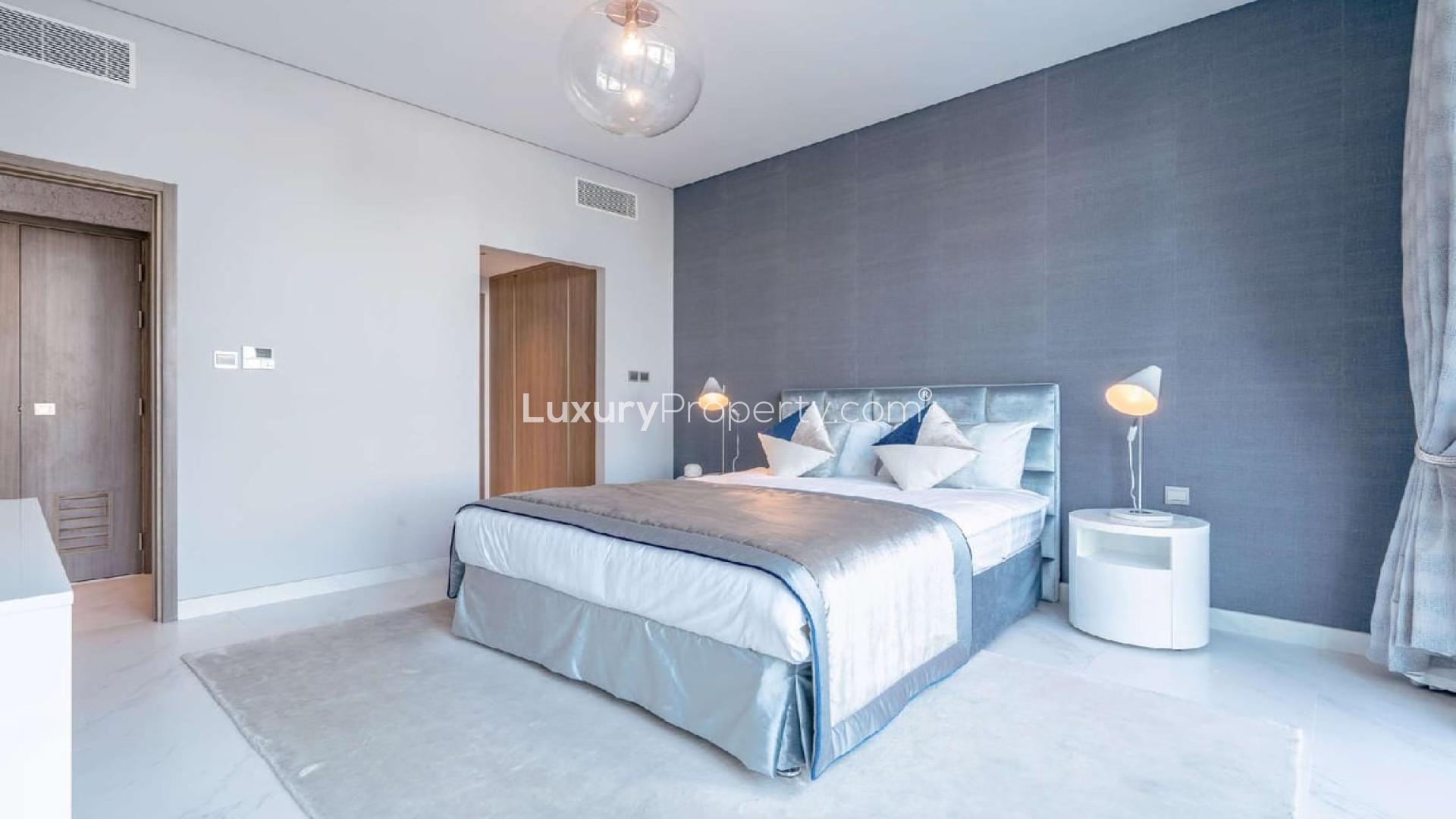 Modern bedroom in Orb Tower Apartment, District One Residences, Dubai, with elegant decor