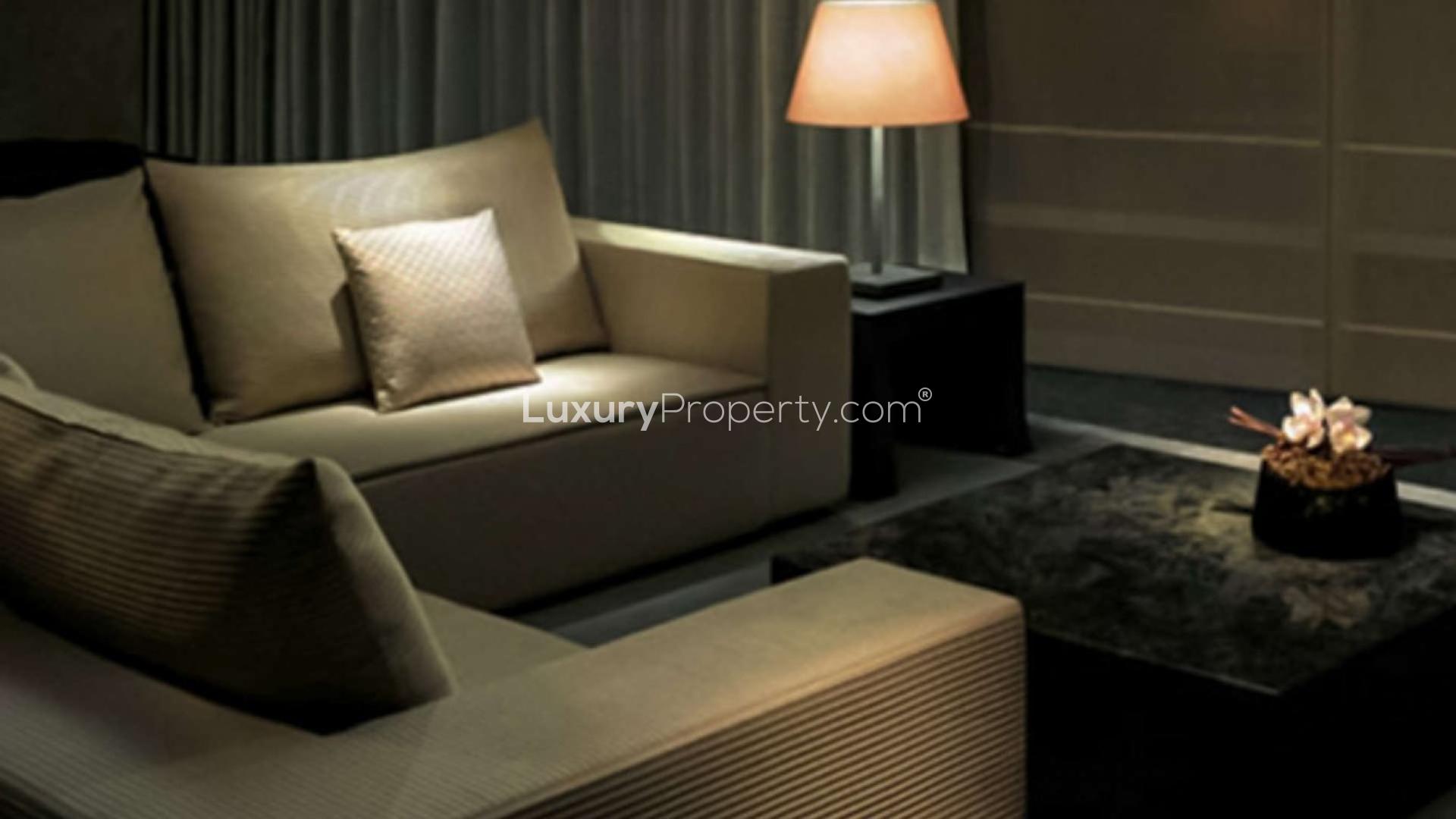 Luxurious entryway in Armani Residences apartment, Burj Khalifa, Downtown Dubai