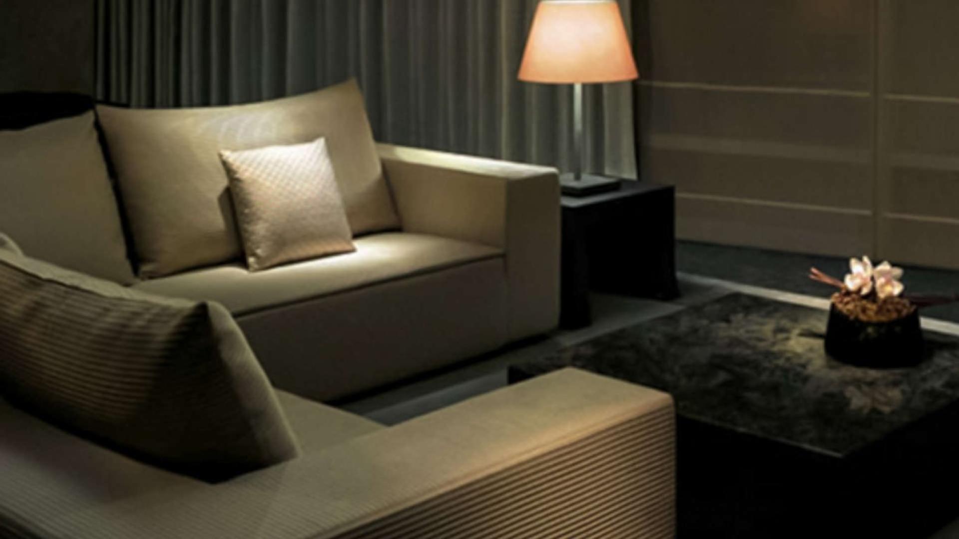 Luxurious entryway in Armani Residences apartment, Burj Khalifa, Downtown Dubai