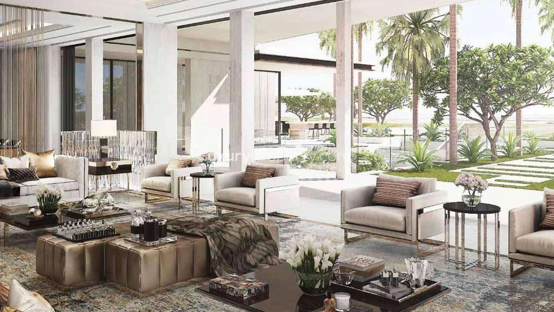 Luxurious living room in The Sloane, Jumeirah Village Circle, Dubai apartment for sale