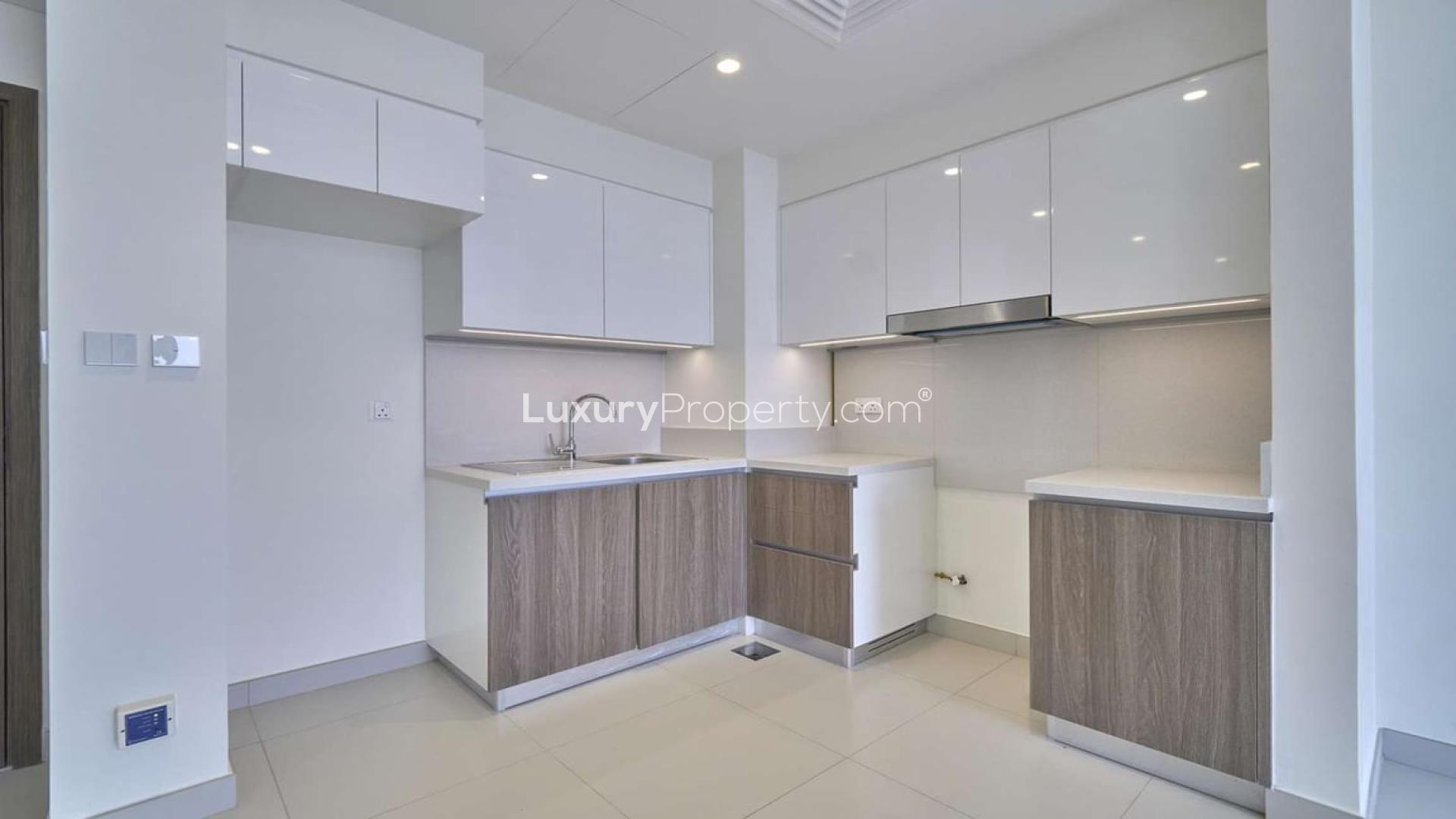 Balcony view from one-bedroom apartment for sale in Dubai Hills Estate, Park Point