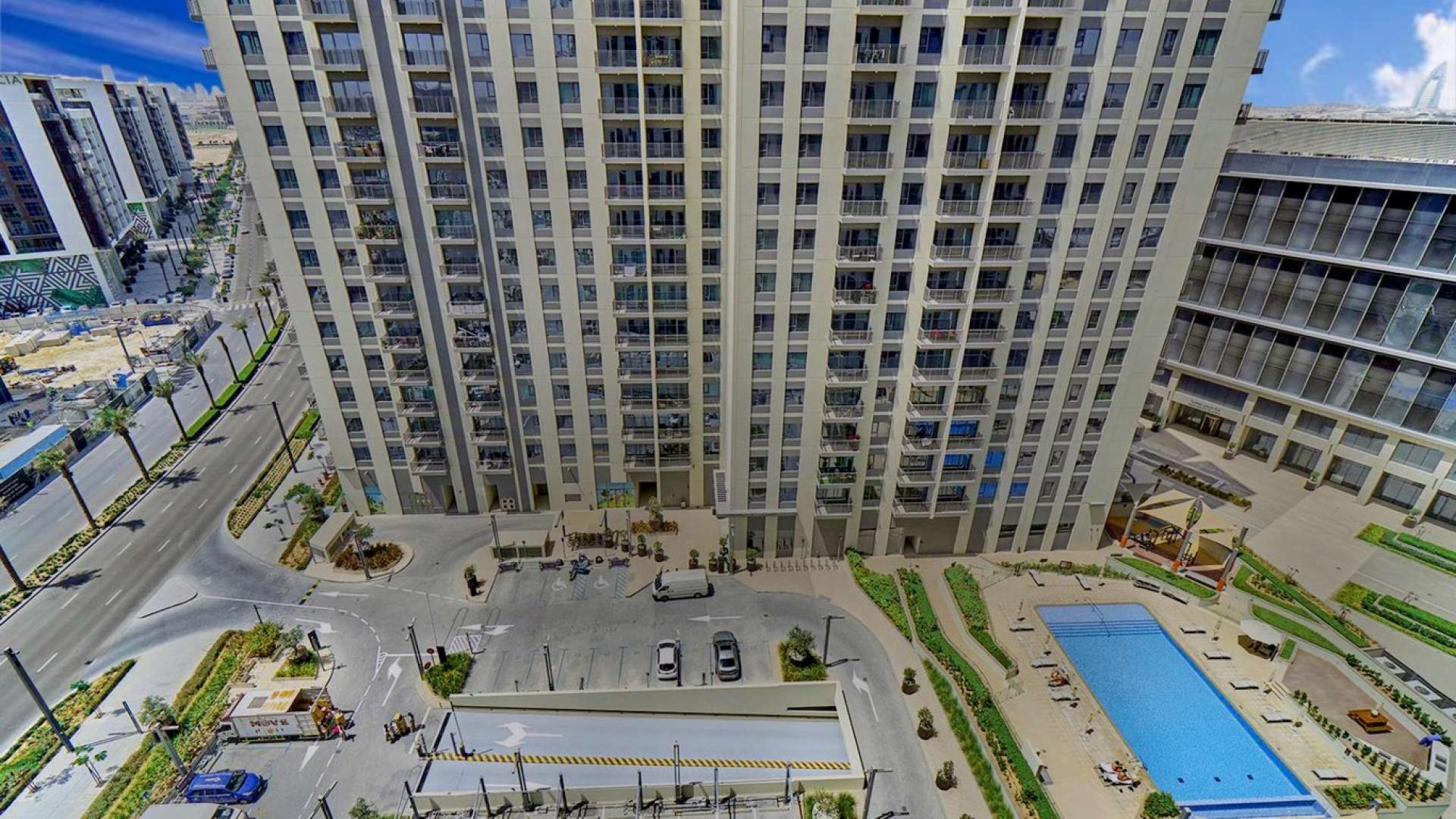 Empty apartment with balcony view in Park Heights, Dubai Hills Estate