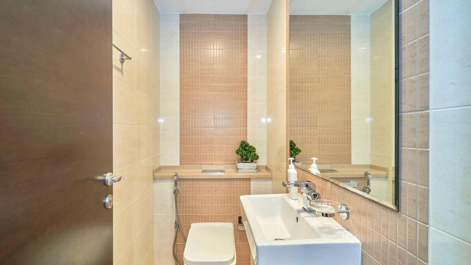 Modern living room in Botanica Tower apartment with Dubai Marina view, elegant decor