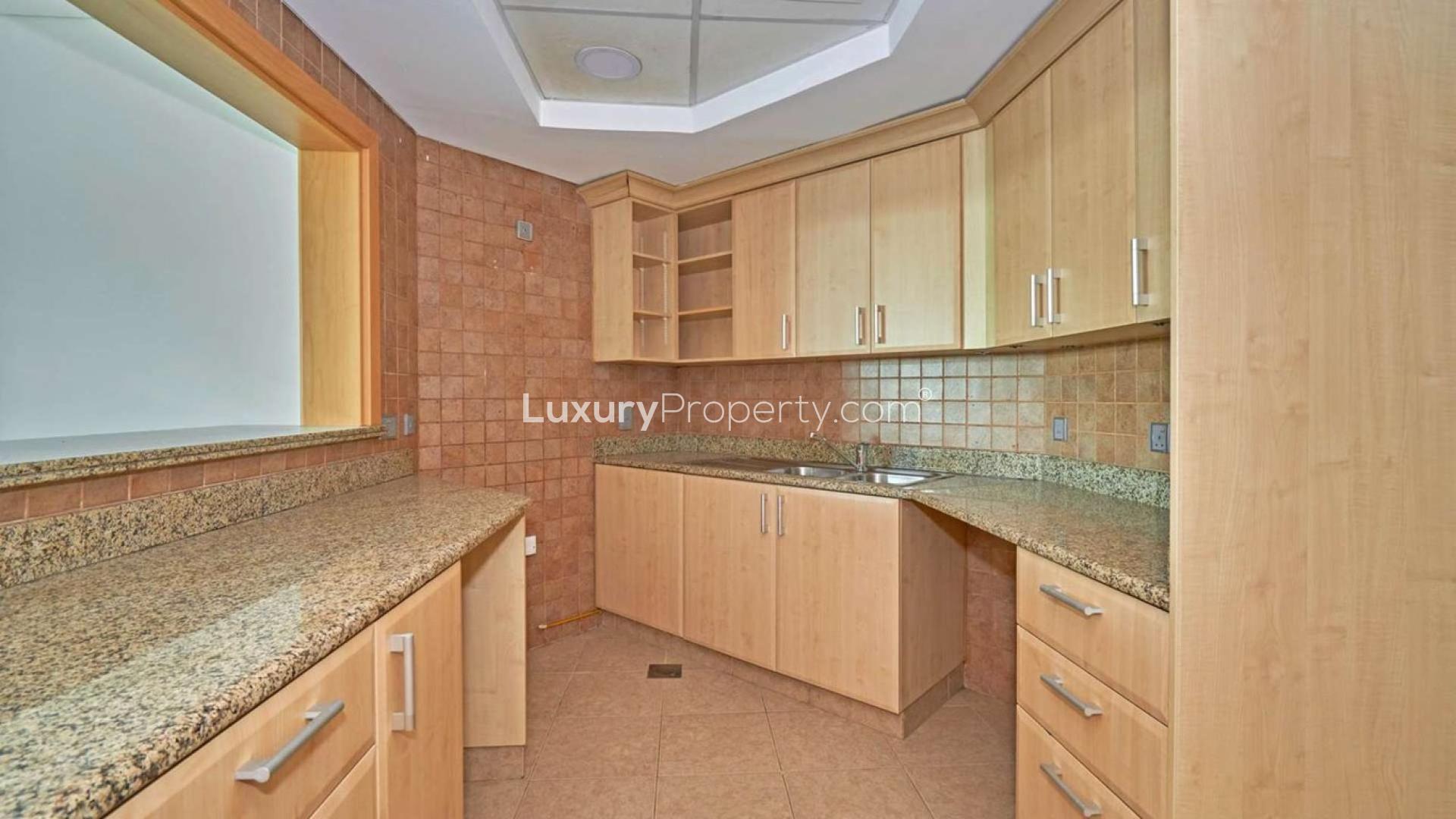 Sea view from vacant one-bed apartment in Shoreline, Palm Jumeirah