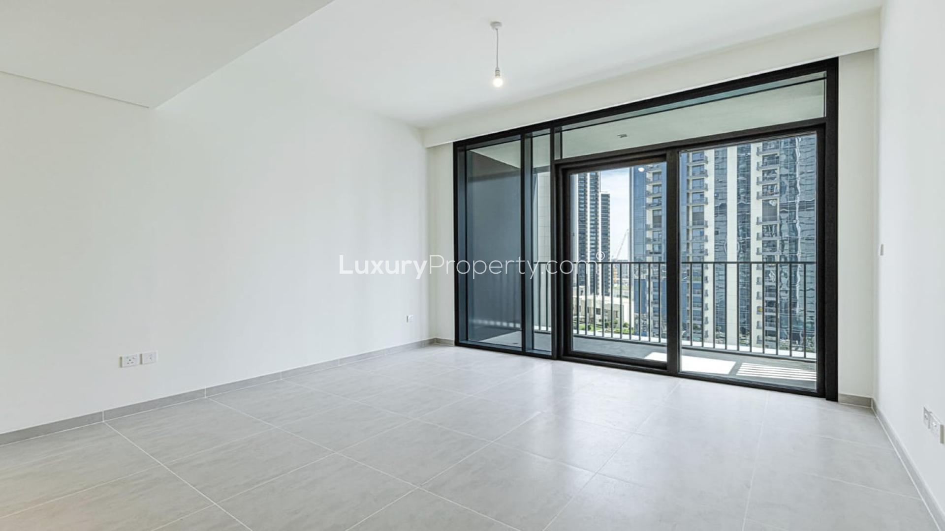 Brand new open-plan kitchen and living area in Creek Edge apartment, Dubai Creek Harbour
