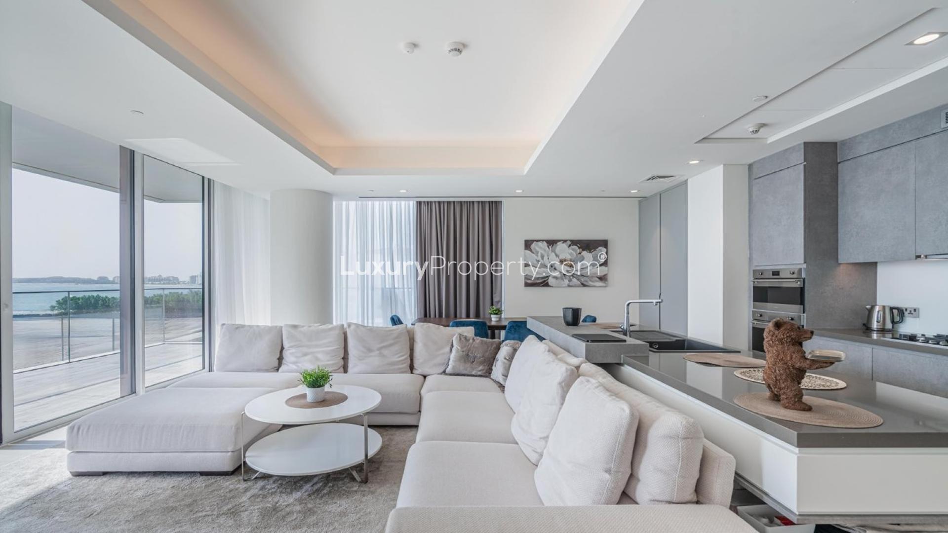 "Spacious balcony with sea views at Serenia Residences, Palm Jumeirah apartment for sale.","Modern living room with sea views in Serenia Residences, Palm Jumeirah apartment for sale.",Modern living room in Serenia Residences apartment, Palm Jumeirah, with sea views