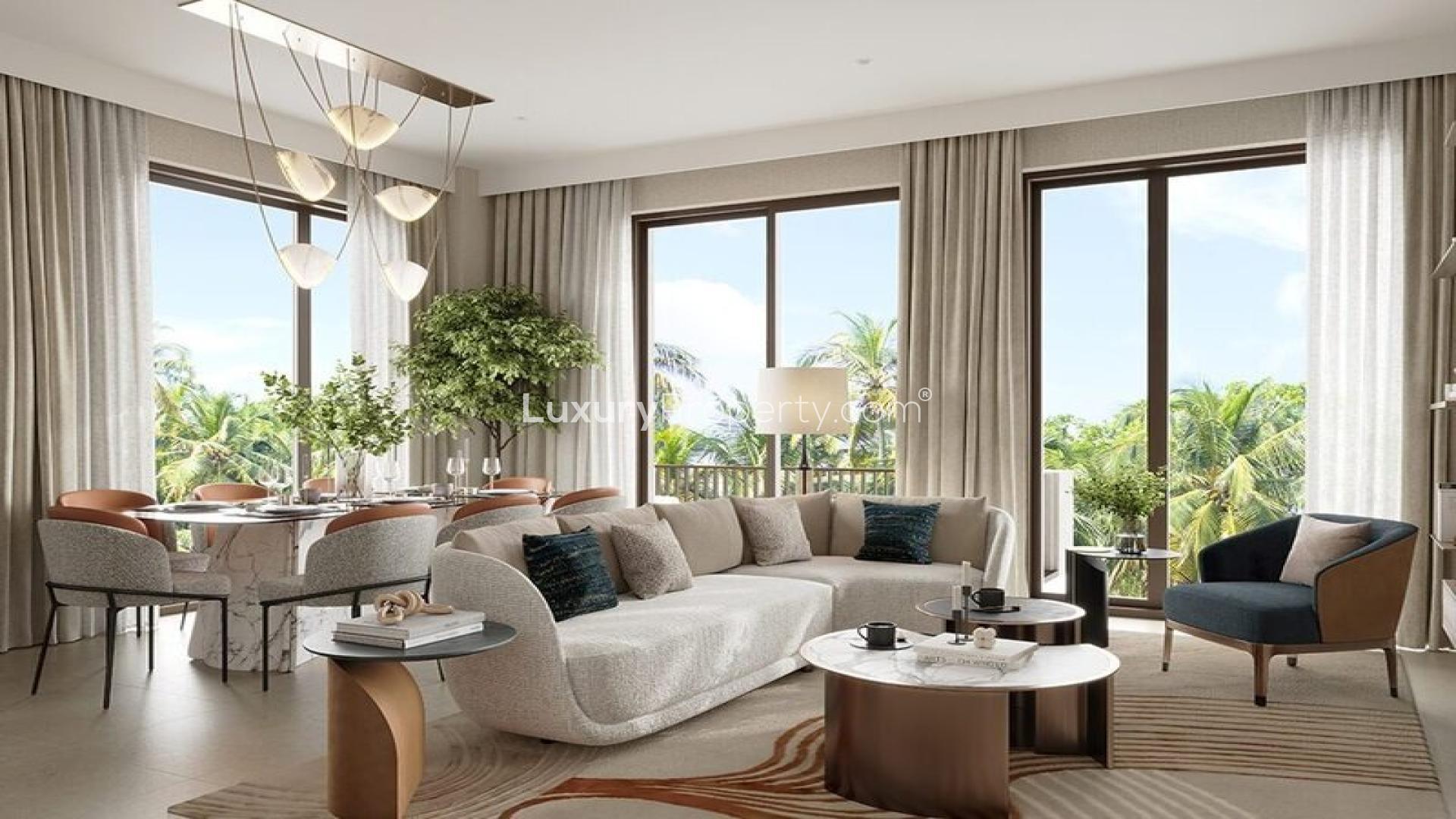 Premium apartment complex with waterfront views in Cedar, Dubai Creek Harbour