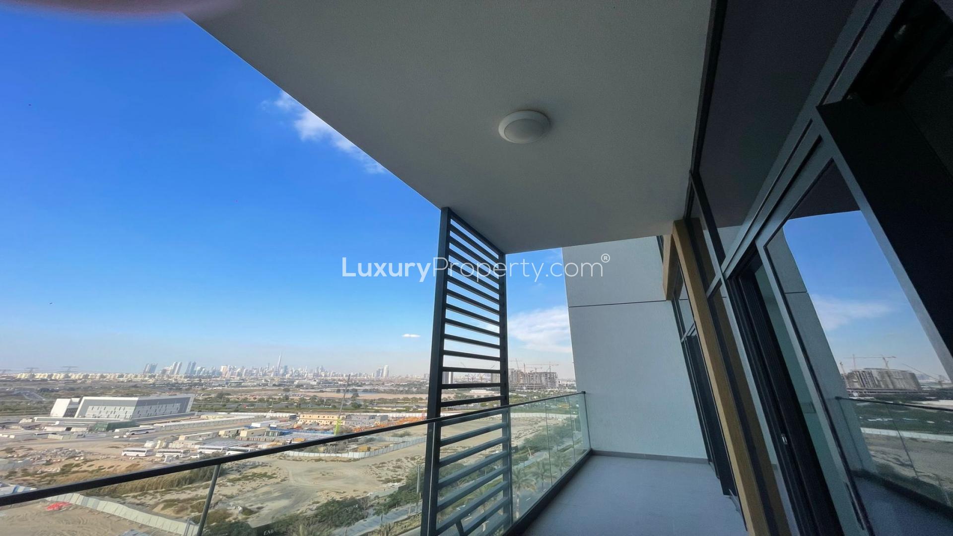Modern kitchen in 1-bed apartment, Prive Residence, Dubai Hills Estate, available for rent