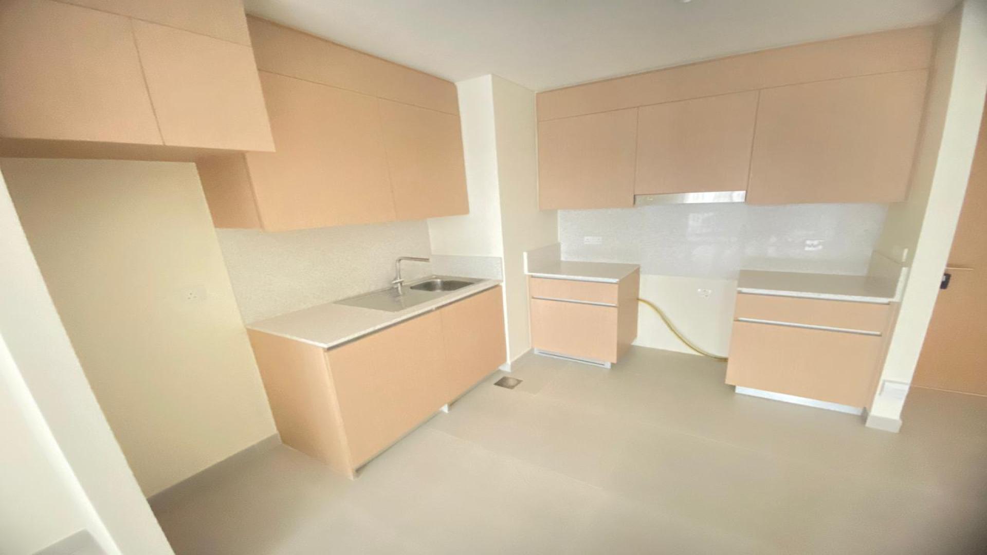 Newly built apartment interior with balcony, Dubai Creek Harbour, Lotus at Creek Beach