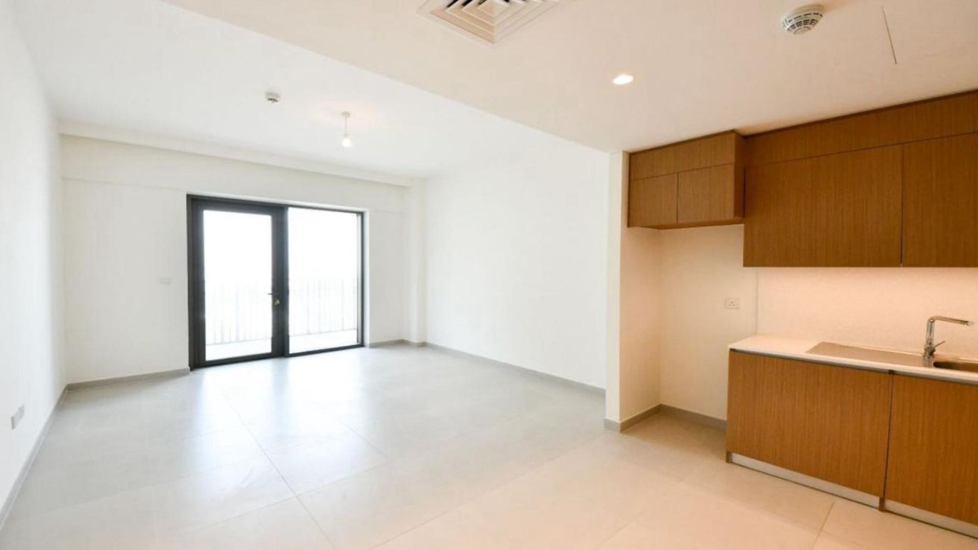 Spacious living area in one-bedroom apartment at Creek Beach, Dubai Creek Harbour